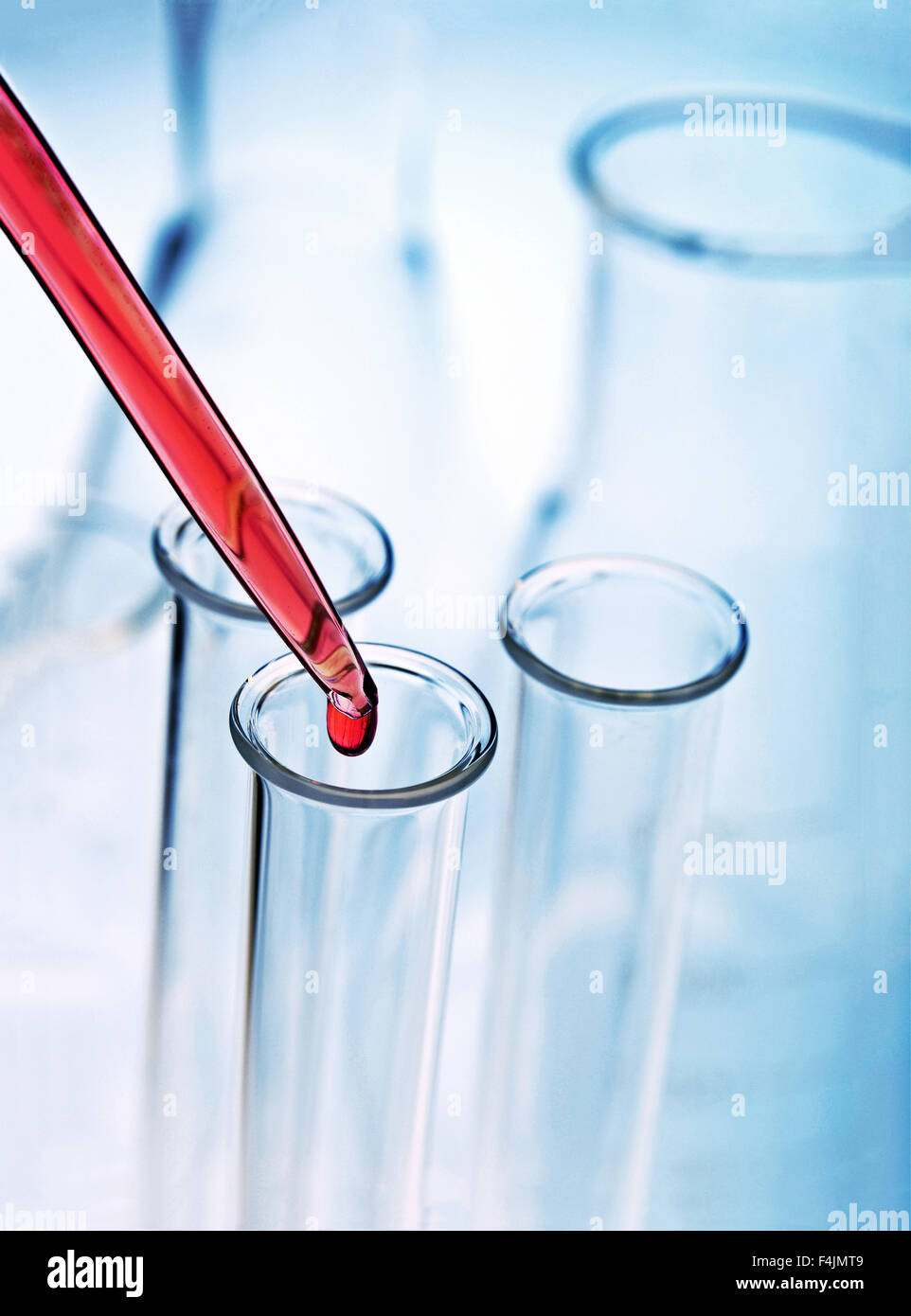 Laboratory detail with pipette and scales. Stock Photo