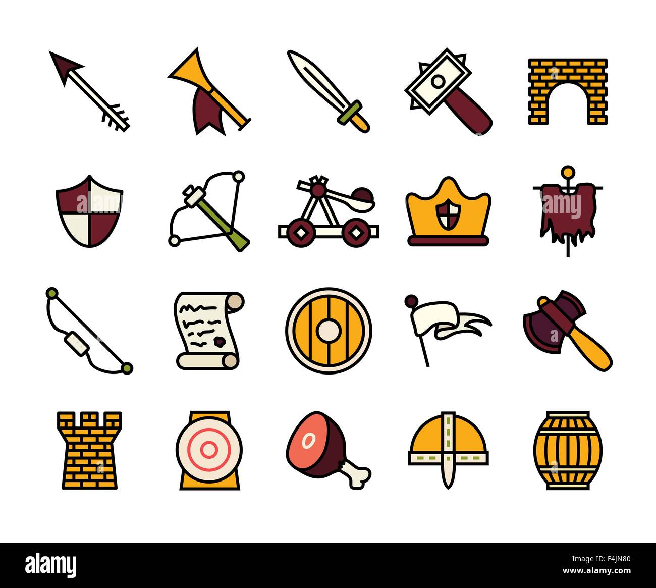 Outline icons thin flat design, modern line stroke style Stock Vector ...