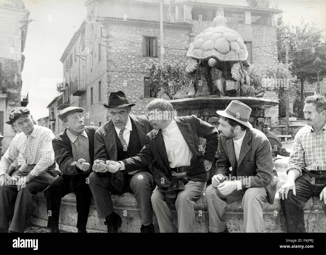 Actors Anthony Quinn and Renato Rascel