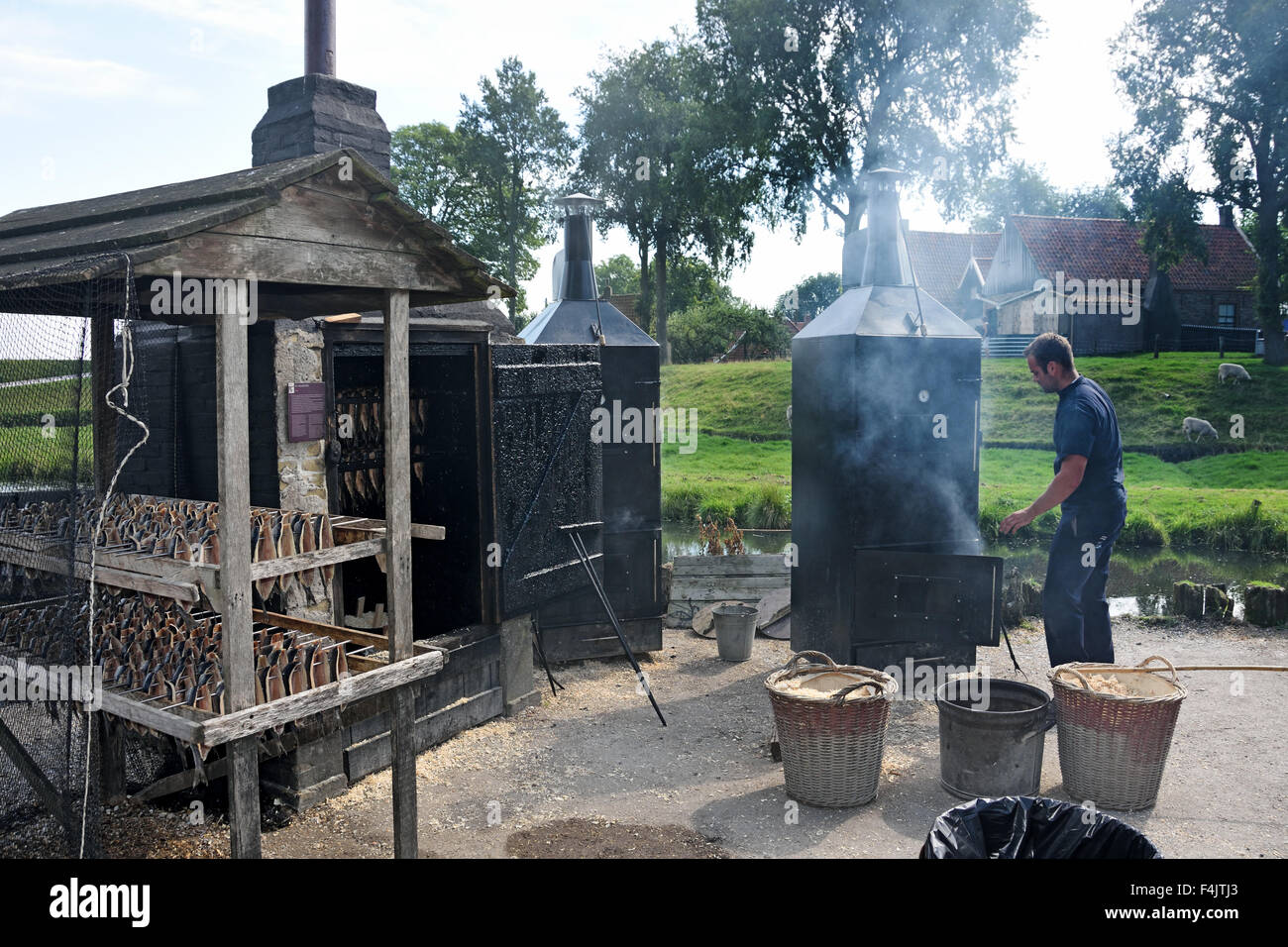 Smoking fish eel herring Zuiderzee Museum, Enkhuizen, Dutch museum