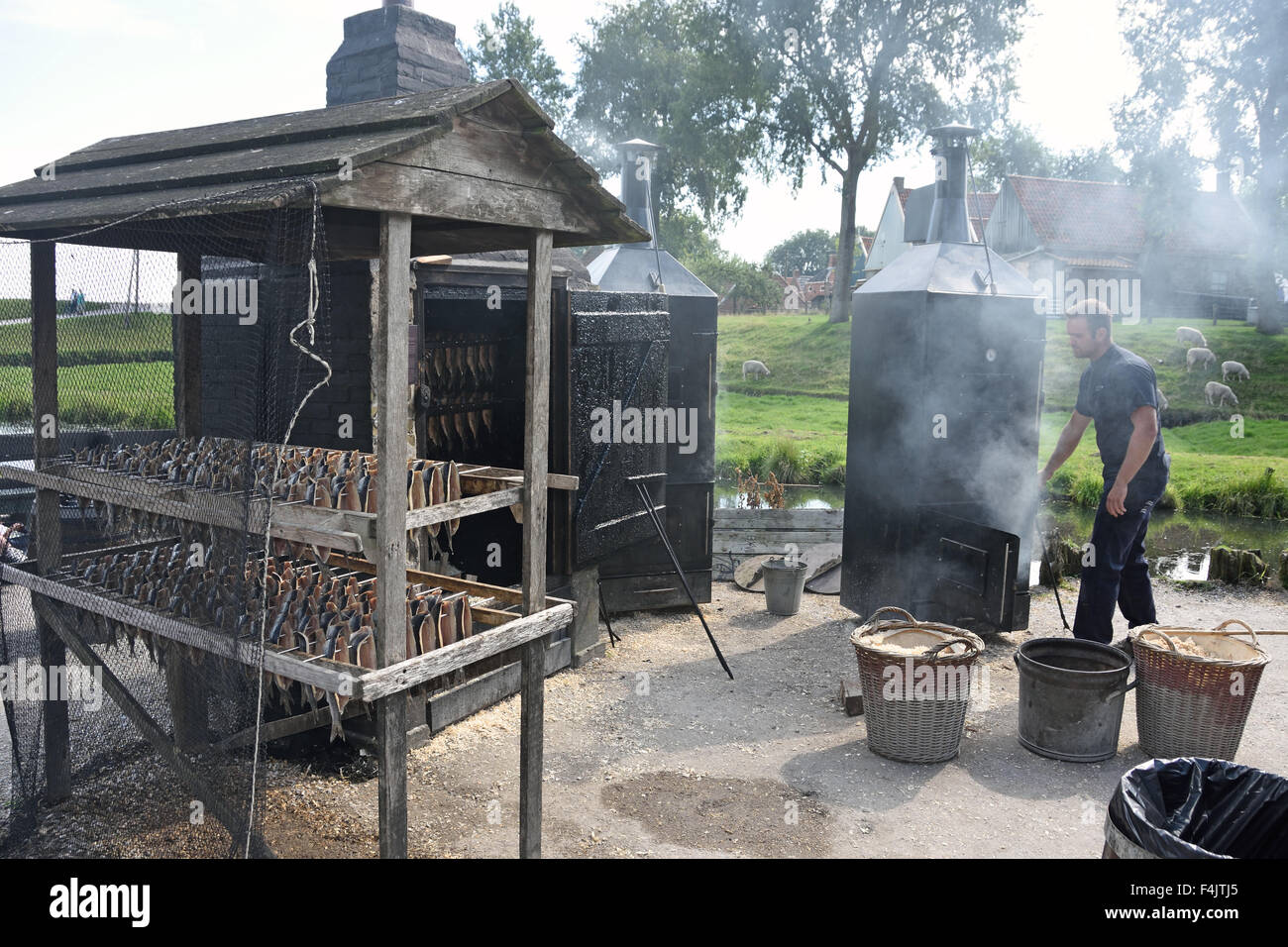 Smoking fish eel herring Zuiderzee Museum, Enkhuizen, Dutch museum