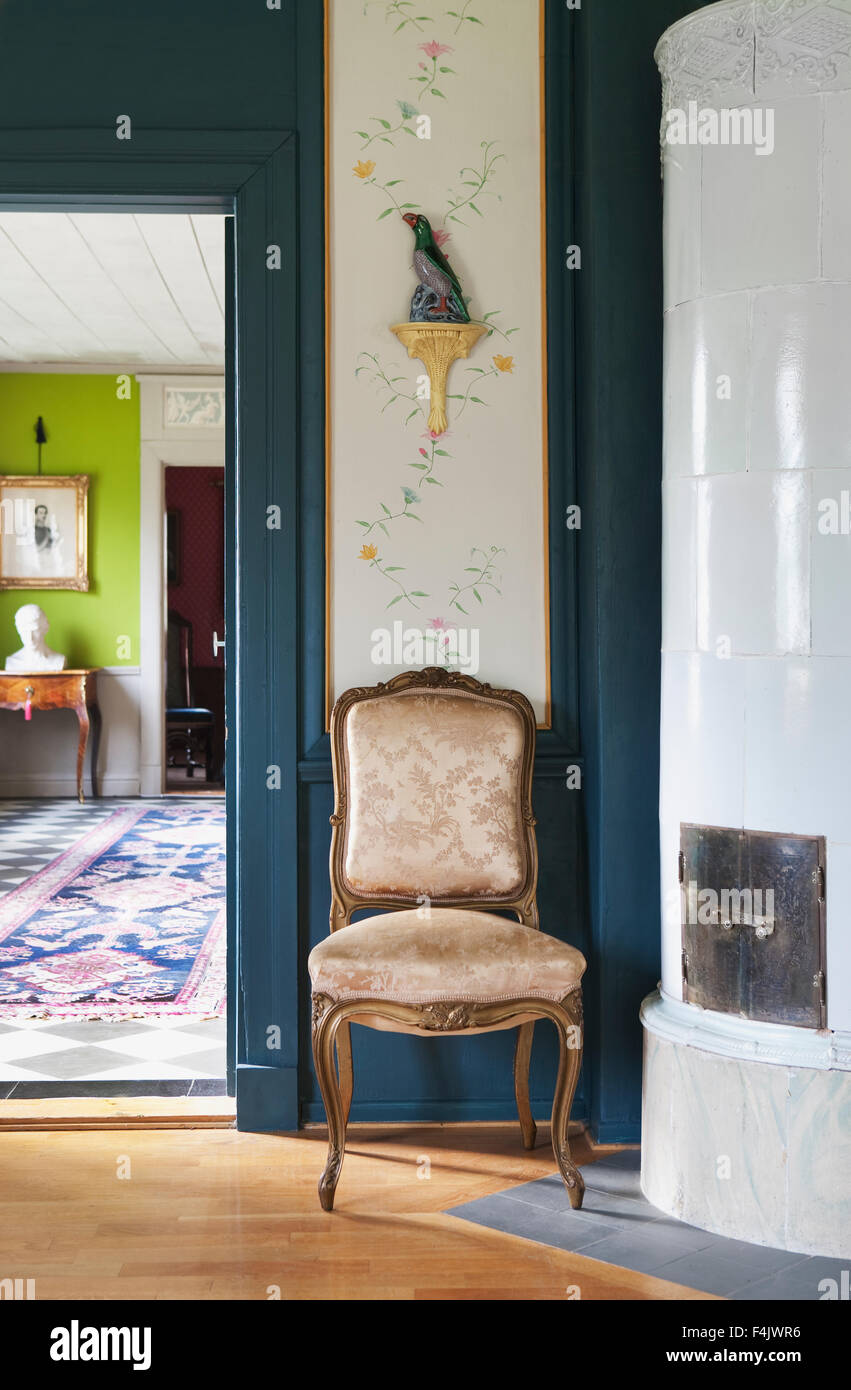 Antique chair in living room Stock Photo Alamy
