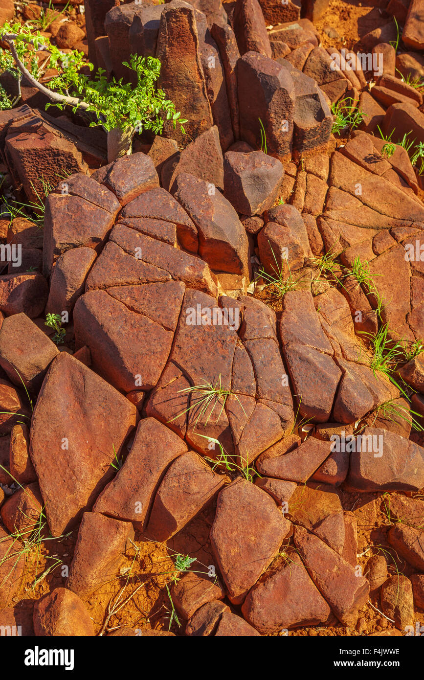 Rocks by Etendeka Mountain Camp, Namibia, Africa Stock Photo