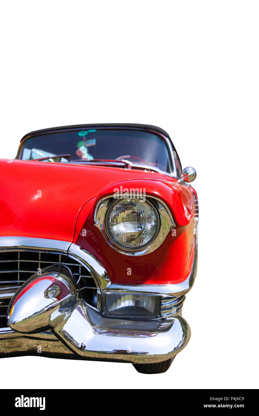 American Classic Car Isolated On White Stock Photo - Alamy