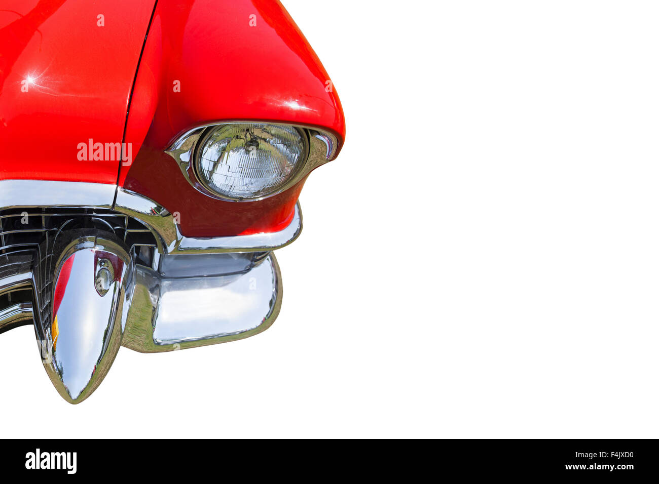 American Classic Car Isolated On White Stock Photo - Alamy