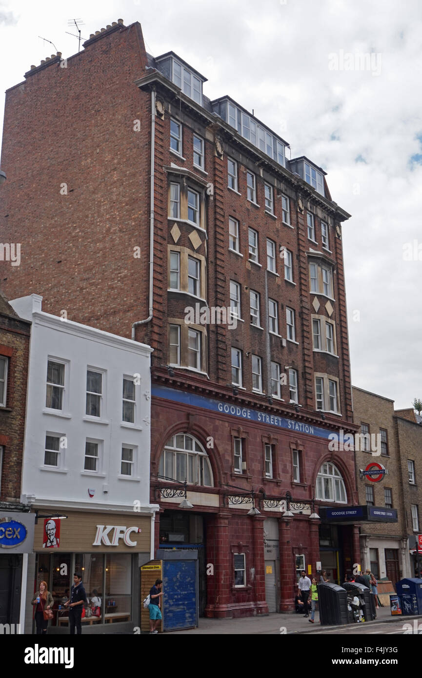 Entrance to Goodge Street Underground Station on the Northern Line on