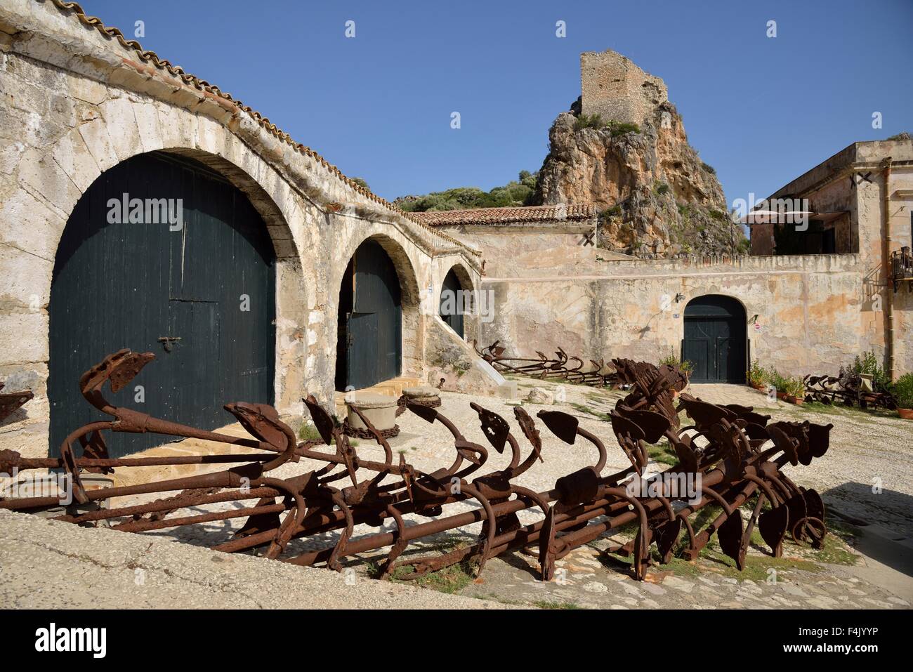 Tonnara di Scopello, Scopello, Castellammare del Golfo, Province of Trapani, Sicily, Italy Stock Photo