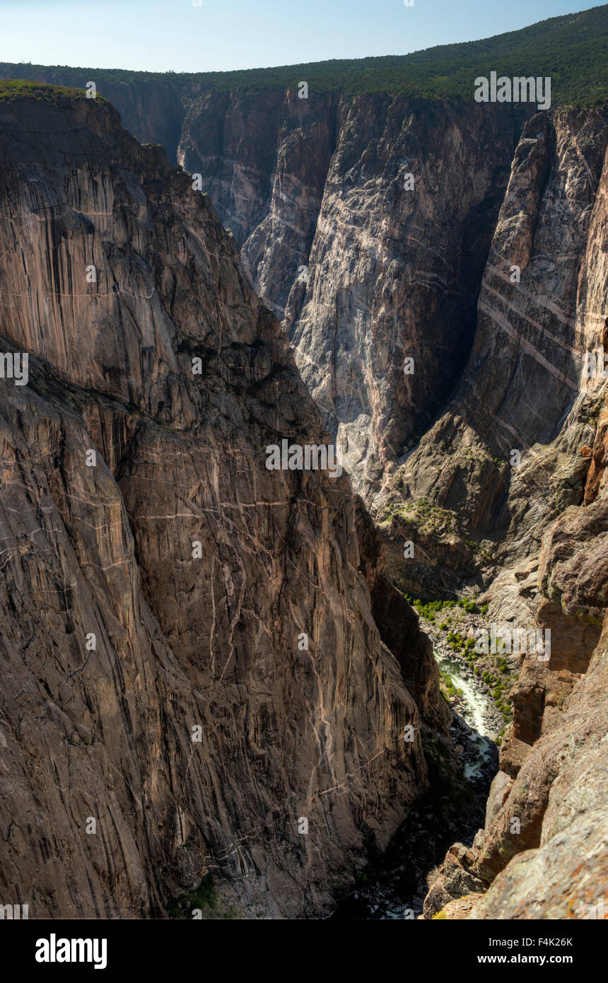 Colorado's Black Canyon of the Gunnison, view from the north rim Stock Photo