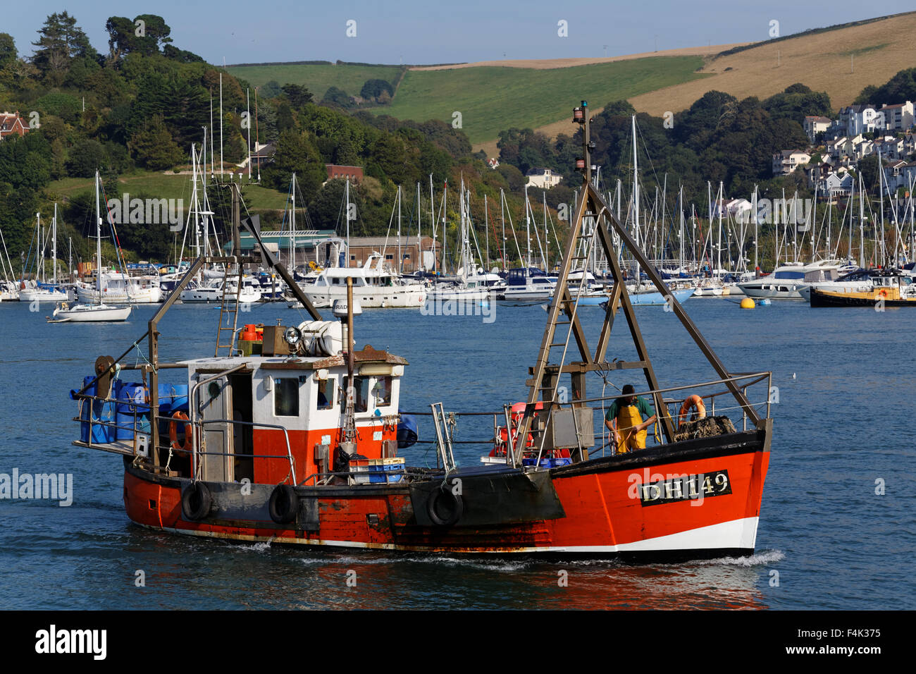 Commercial Fishing Boat in Dartmouth Harbour Devon UK Stock Photo Alamy