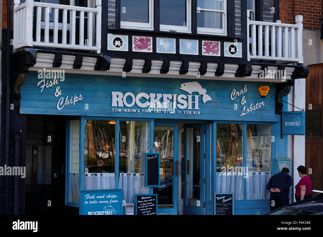The Rockfish Restaurant in Dartmouth Devon Stock Photo
