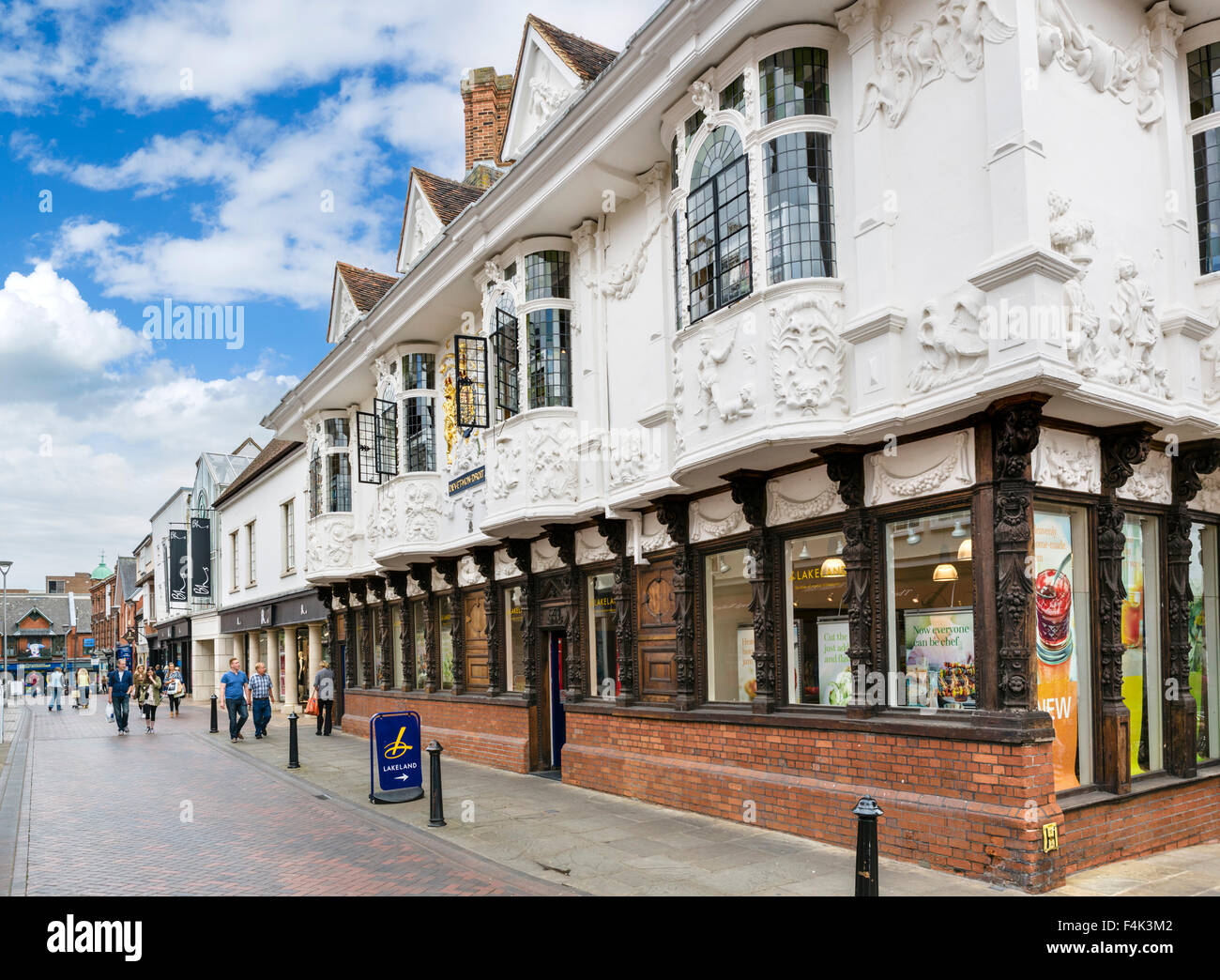 The 15thC Ancient House, or Sparrowes House, Buttermarket, Ipswich, Suffolk, England, UK Stock Photo