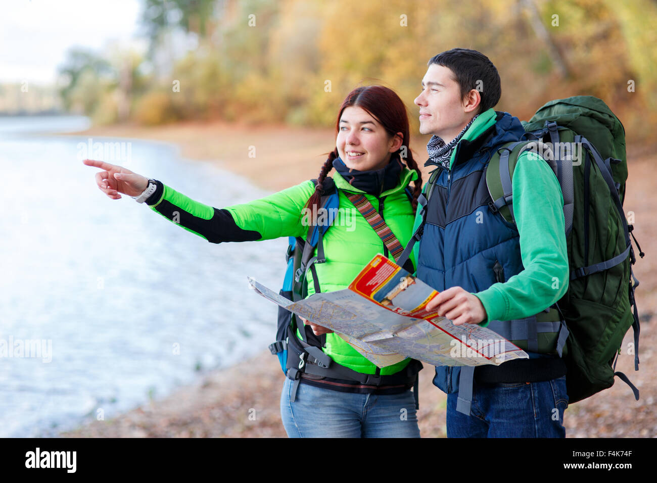 Man woman hiking climbing hi-res stock photography and images - Alamy