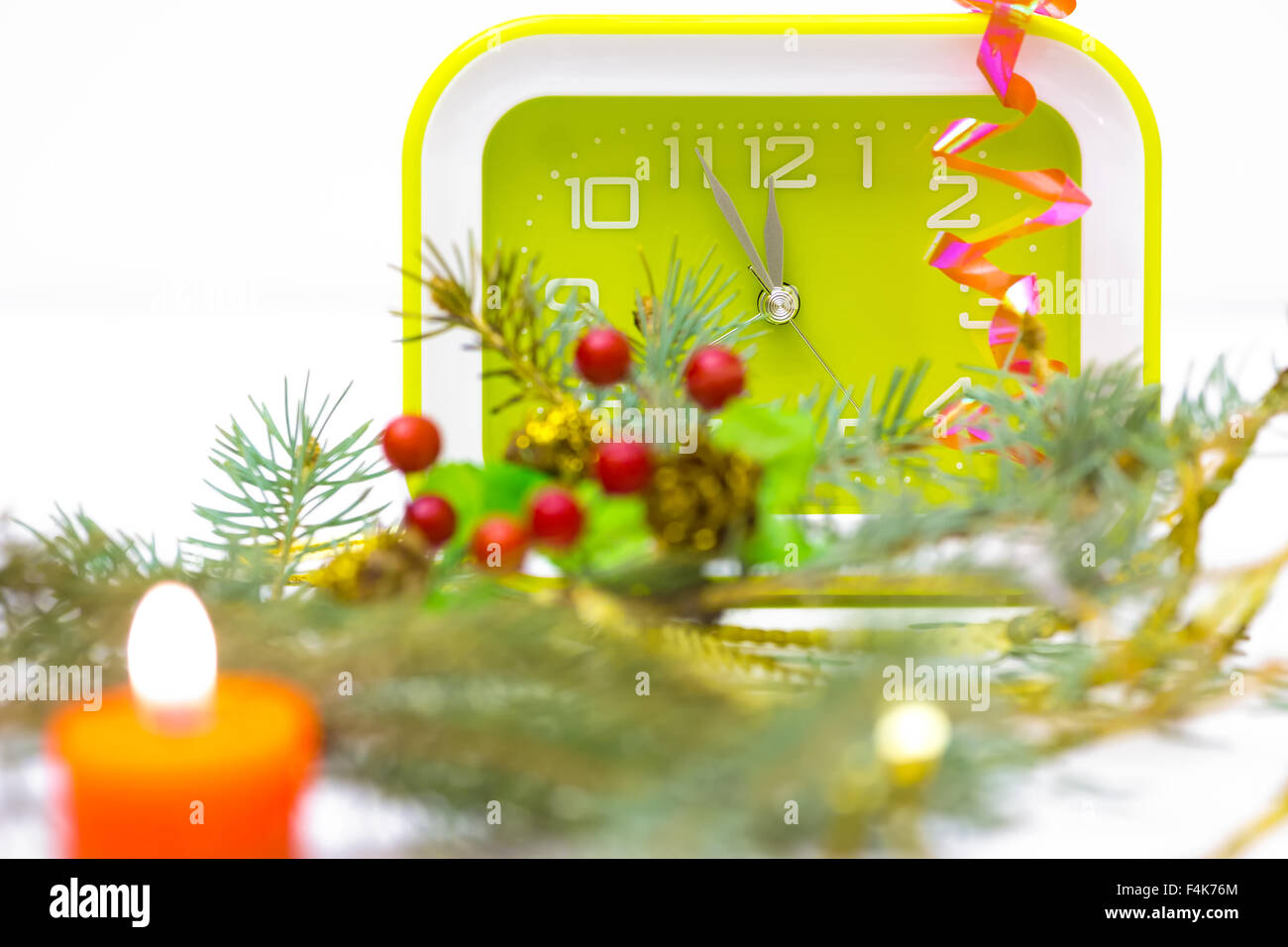 New Year's clock countdown Stock Photo Alamy