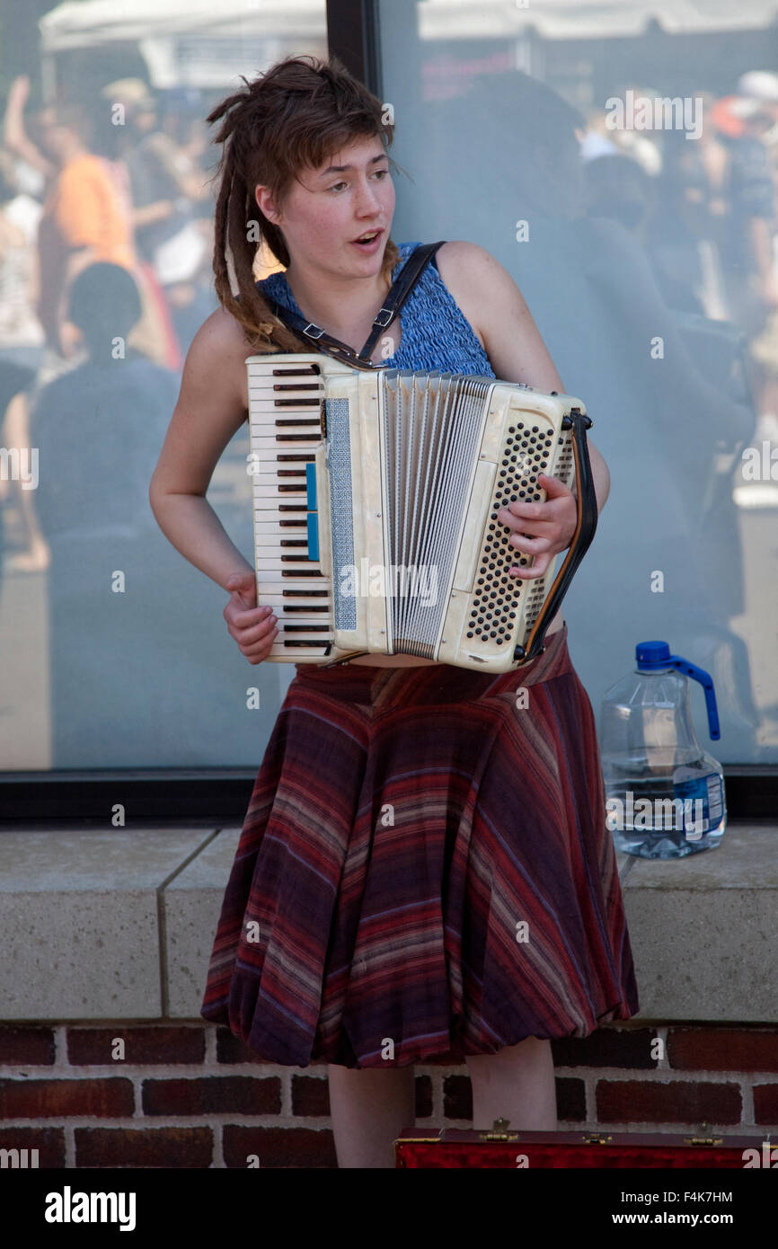 Woman Playing Accordion High Resolution Stock Photography and Images