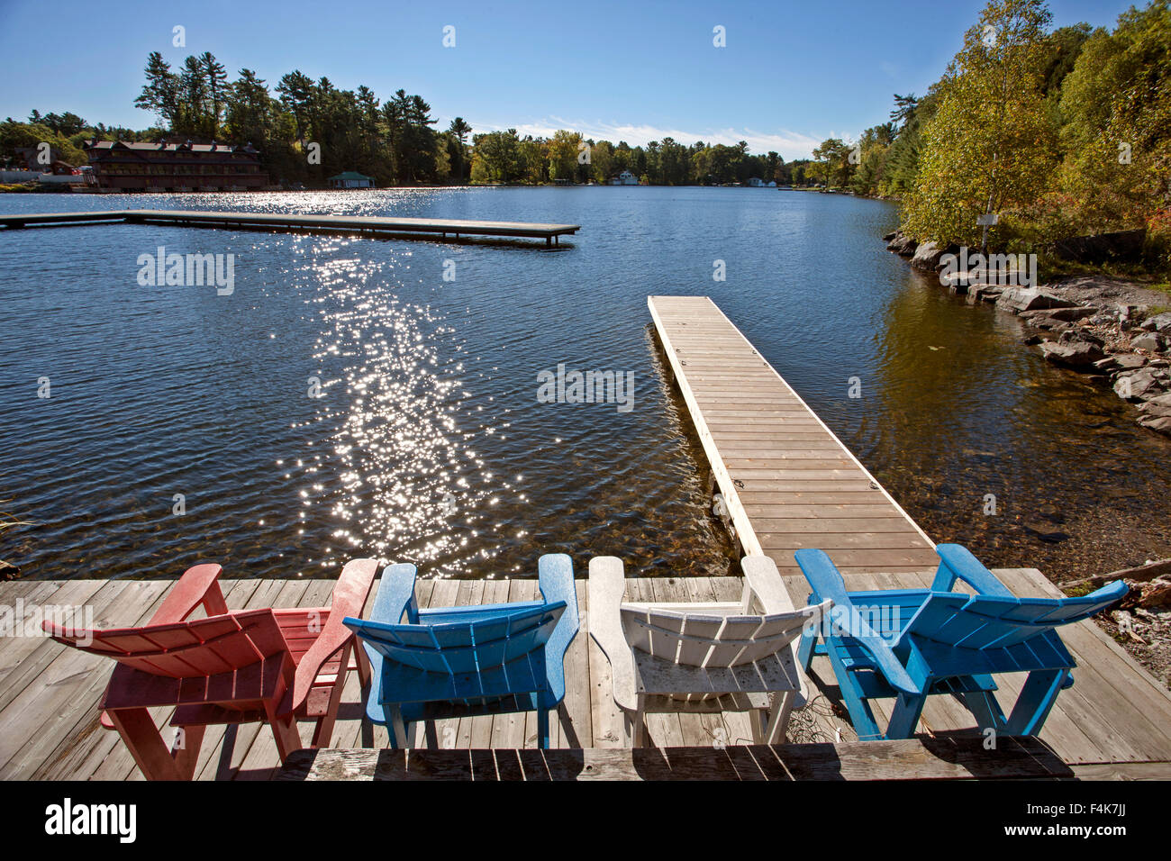 Port Carling Muskoka Canada lake and docks Stock Photo Alamy