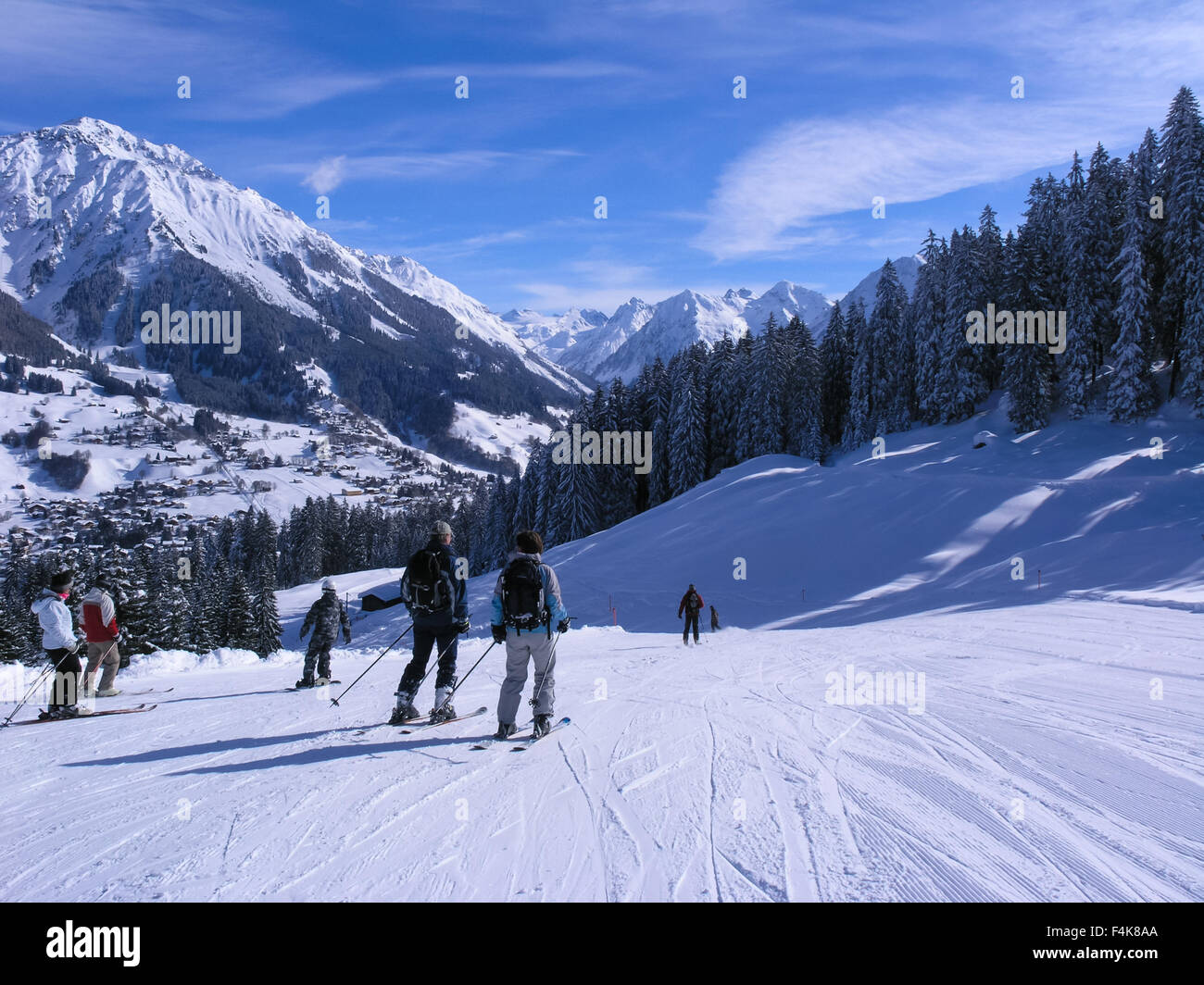 Skiing in Davos / Klosters resort, Switzerland Stock Photo - Alamy