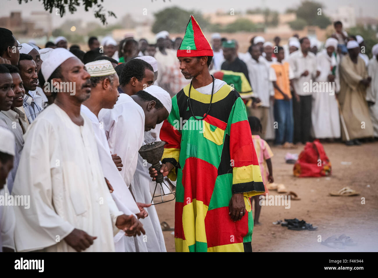 Sufi dervishes gather for religious rituals in Omdurman Stock Photo