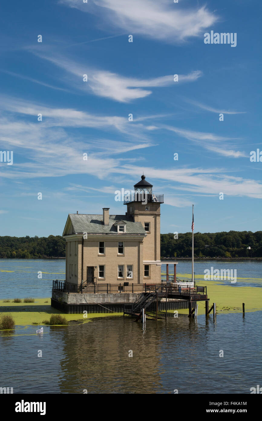 New York, Kingston, Rondout. Rondout Lighthouse, built in 1915 near the