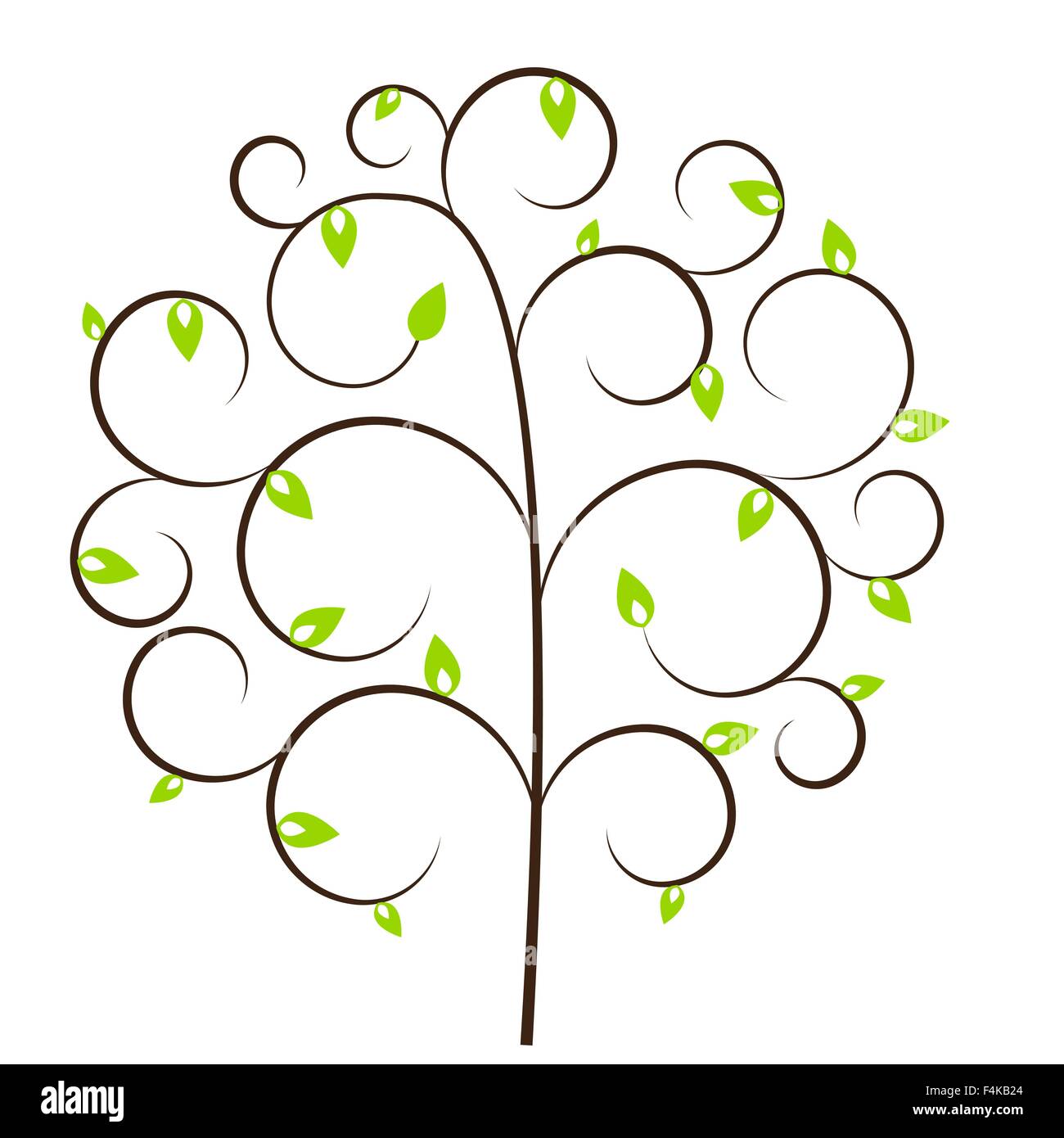 Beautuful Tree Vector Illustration Stock Vector Image & Art - Alamy