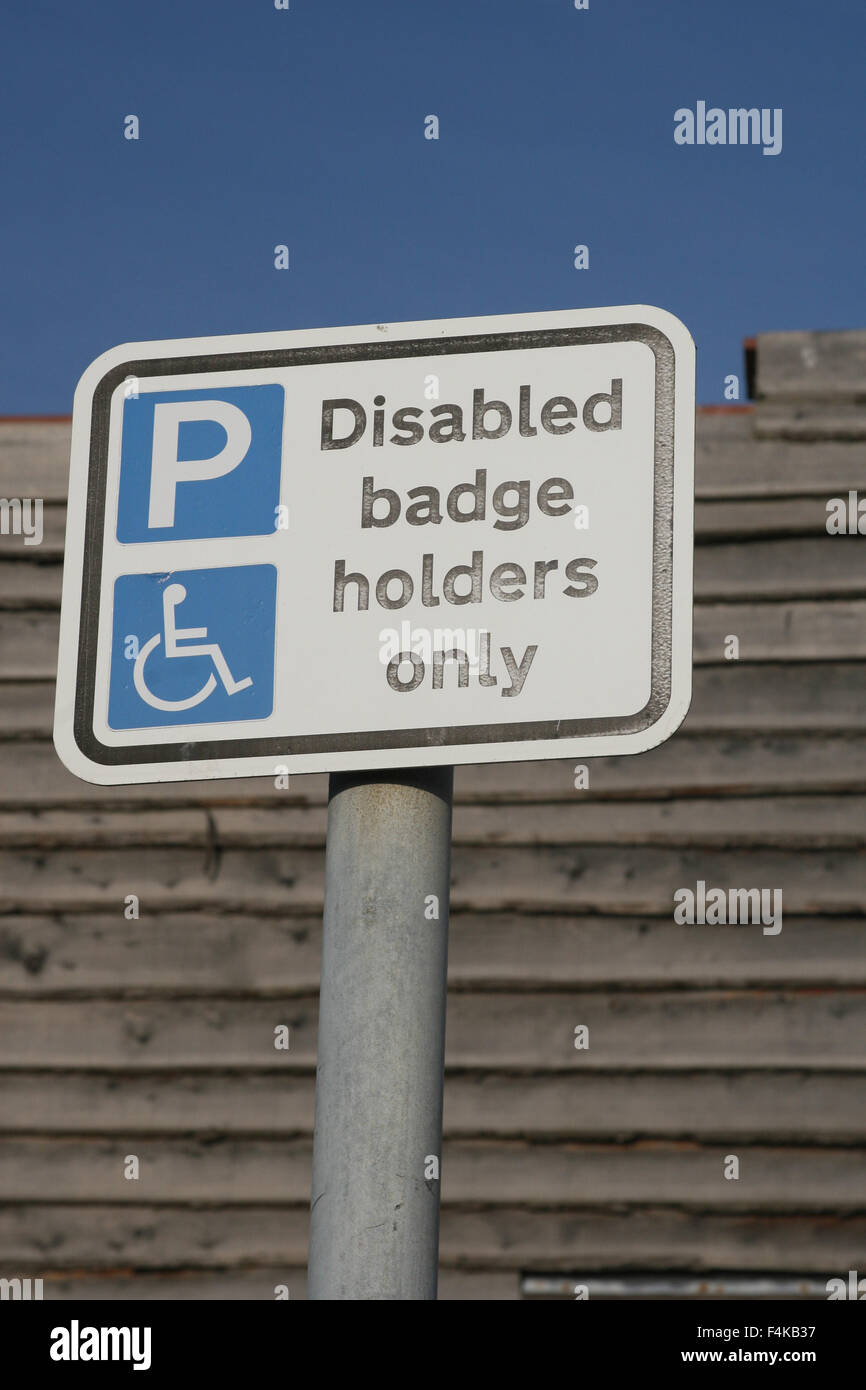 Disabled badge holders only sign hires stock photography and images
