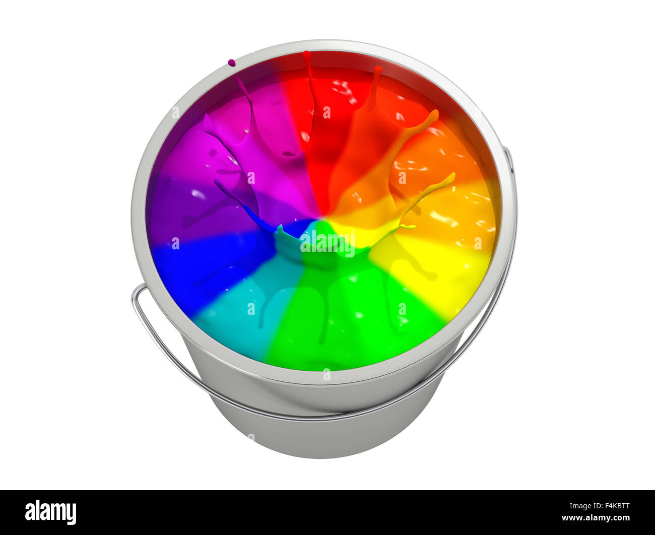 Paint Bucket color wheel isolated on white Stock Photo Alamy