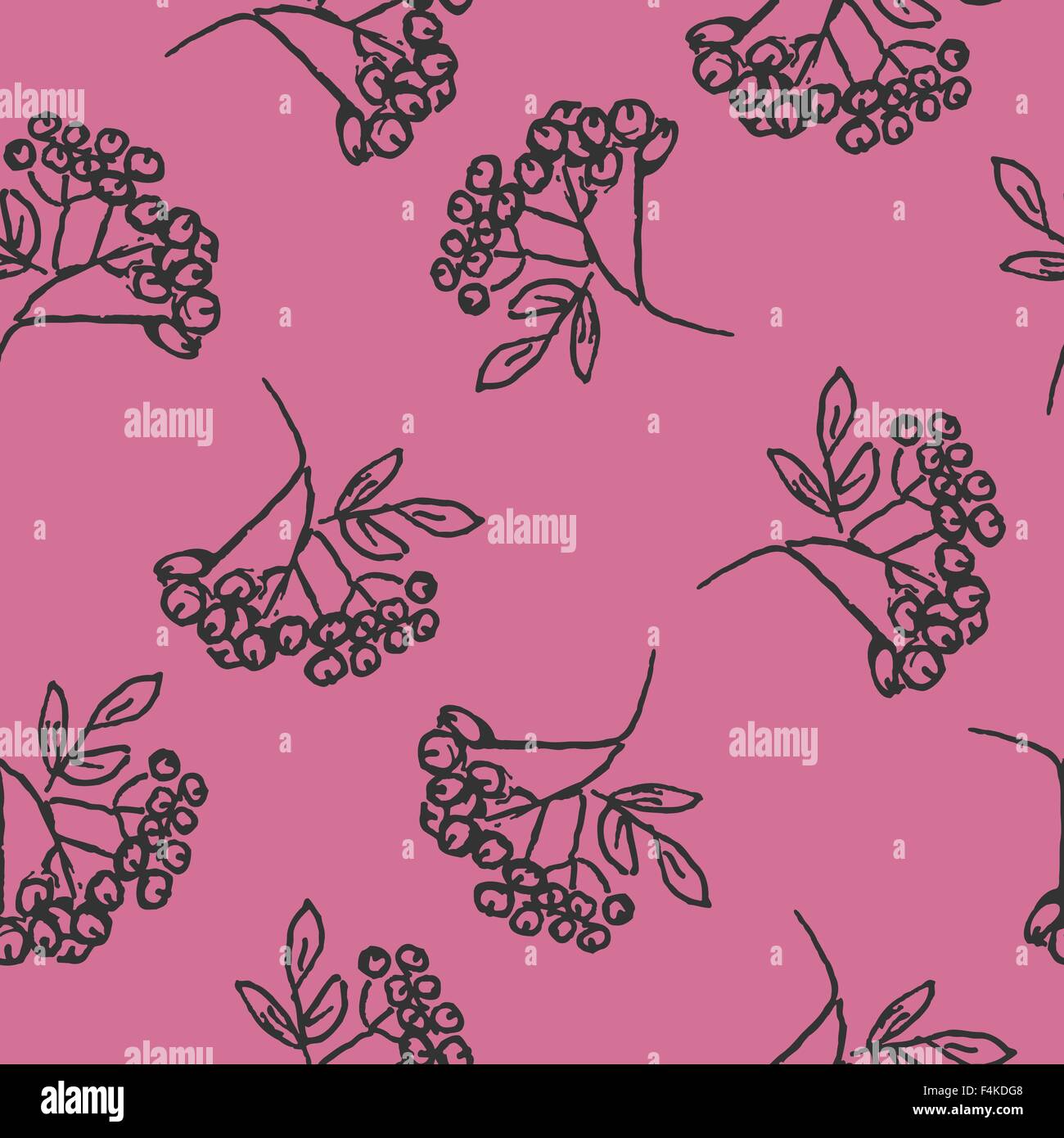 Seamless pattern with hand drawn leaves Stock Vector Image & Art - Alamy