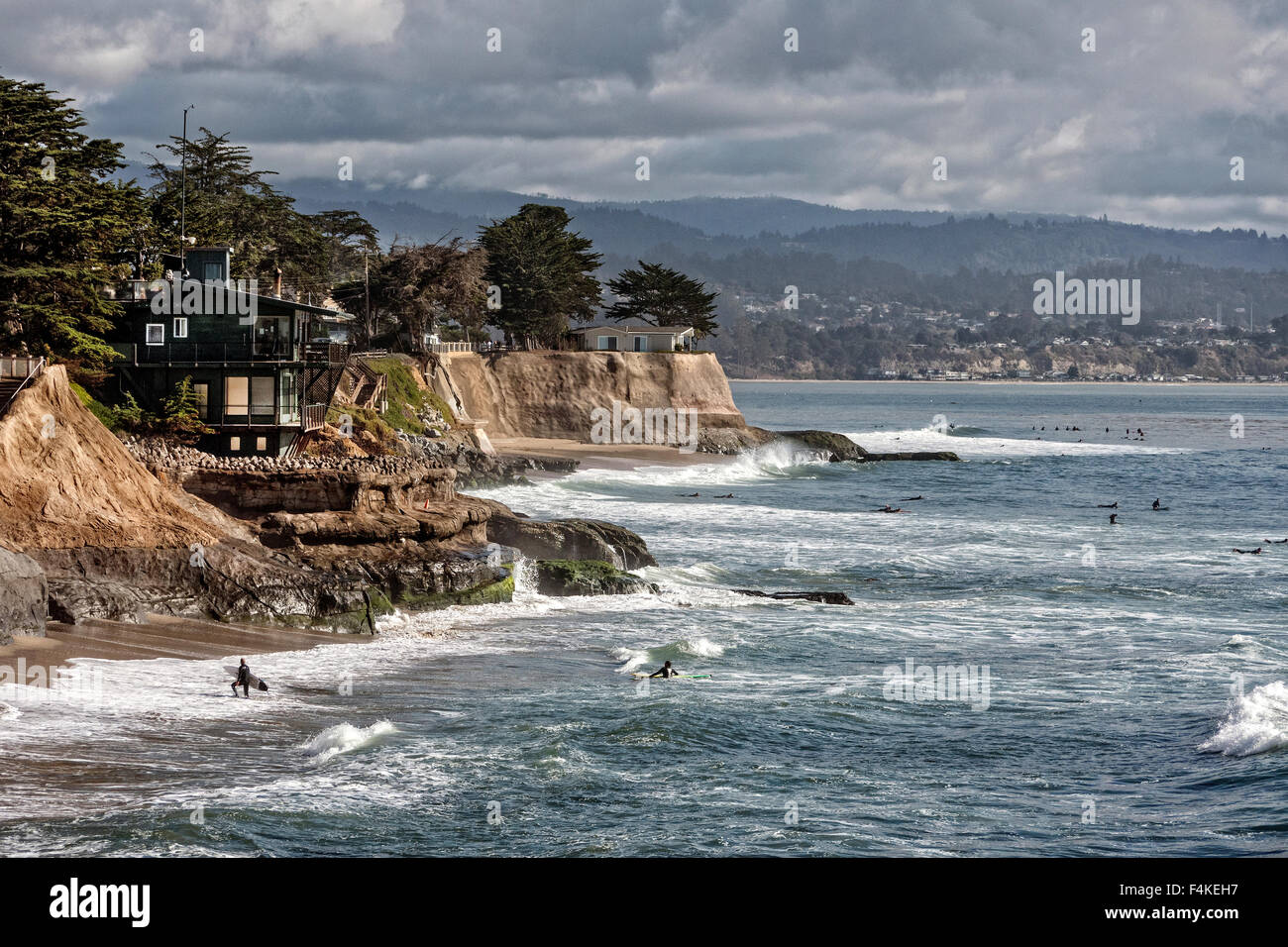Pleasure Point bay Capitola California USA Stock Photo Alamy