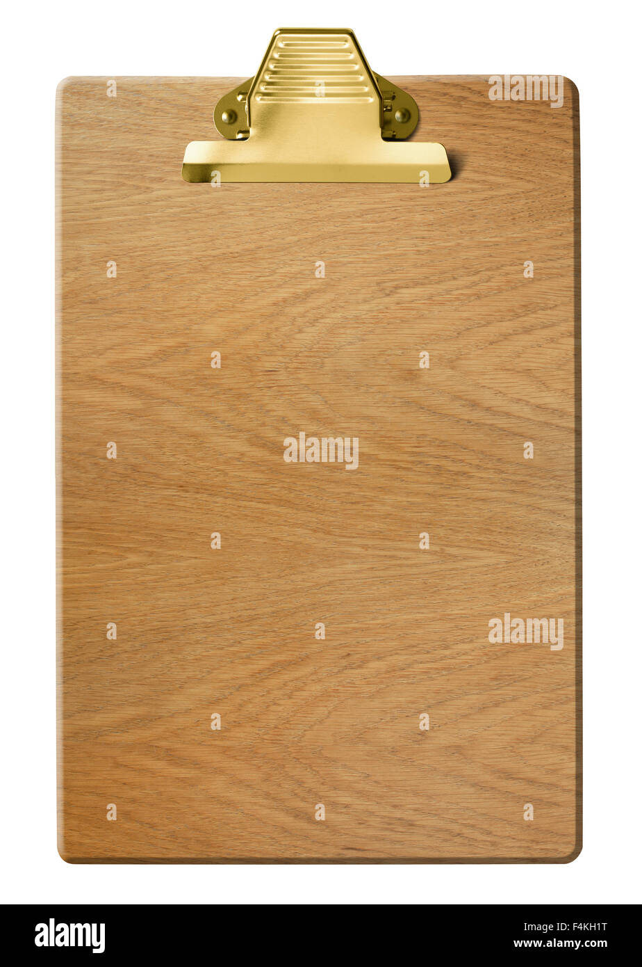 Wood clipboard isolated with clipping path Stock Photo