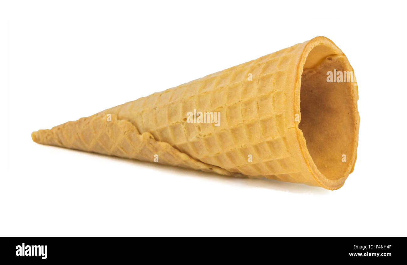 Ice cream cone with isolated white background Stock Photo - Alamy
