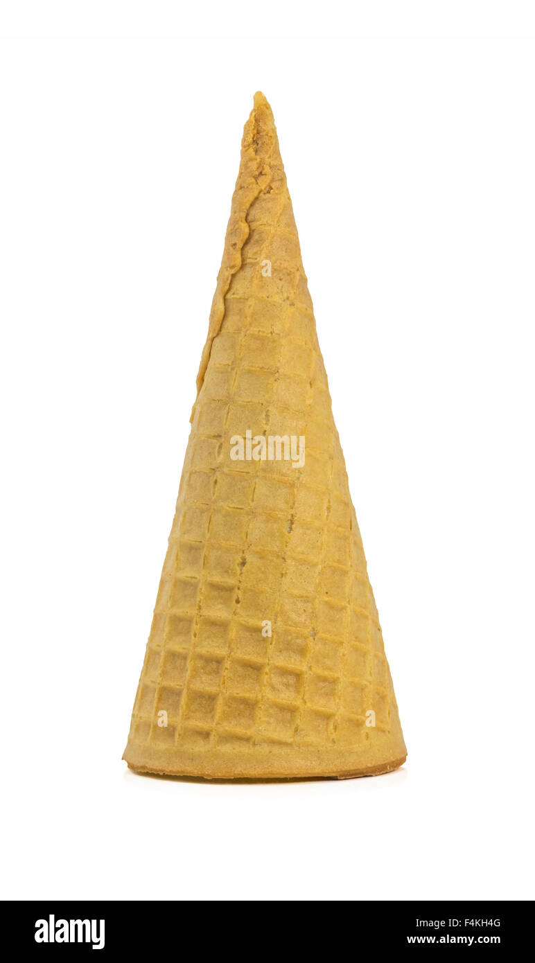 Ice cream cone with isolated white background Stock Photo - Alamy
