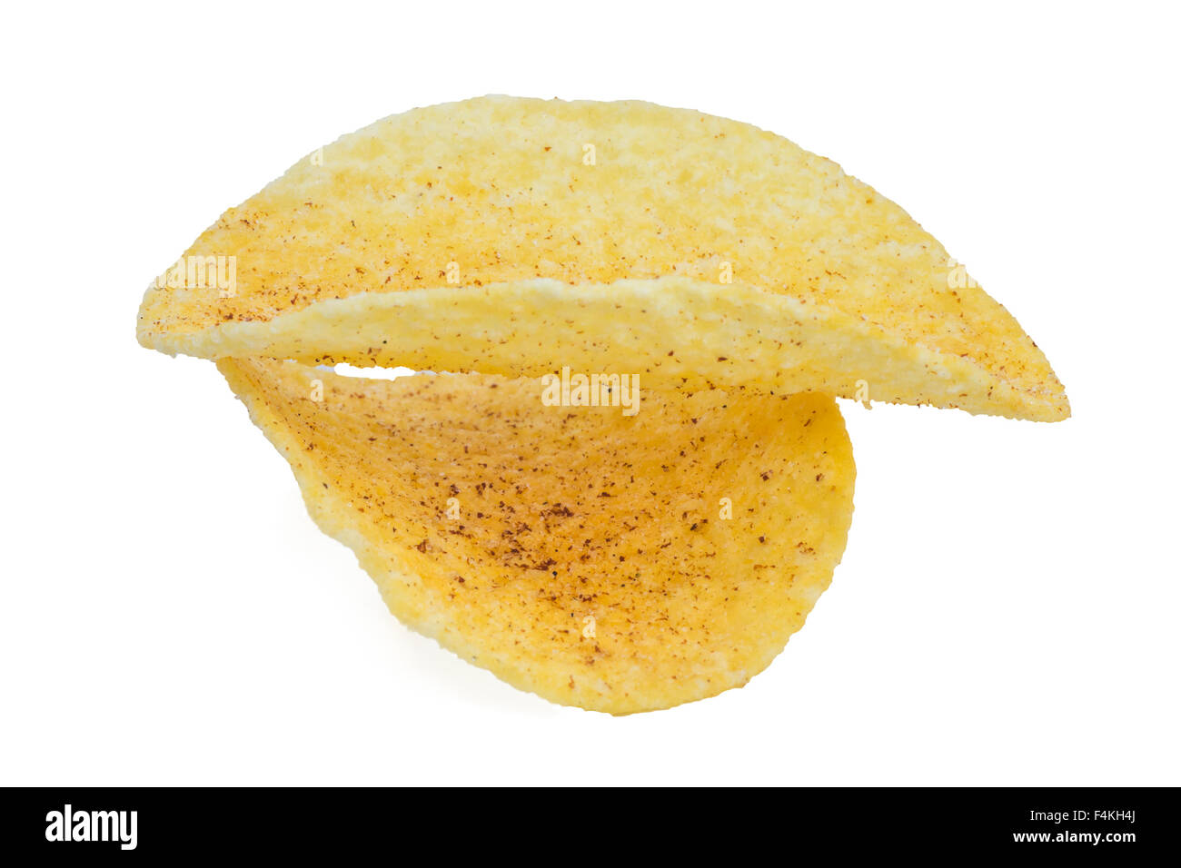 Potato chip with isolated white background Stock Photo Alamy