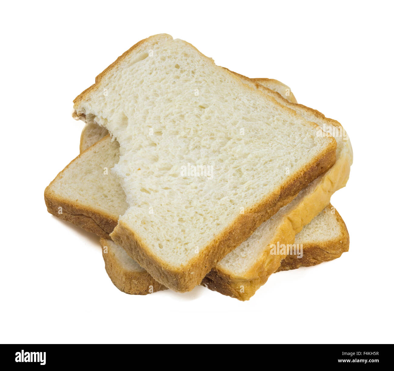 Bread slices isolated on white Stock Photo - Alamy