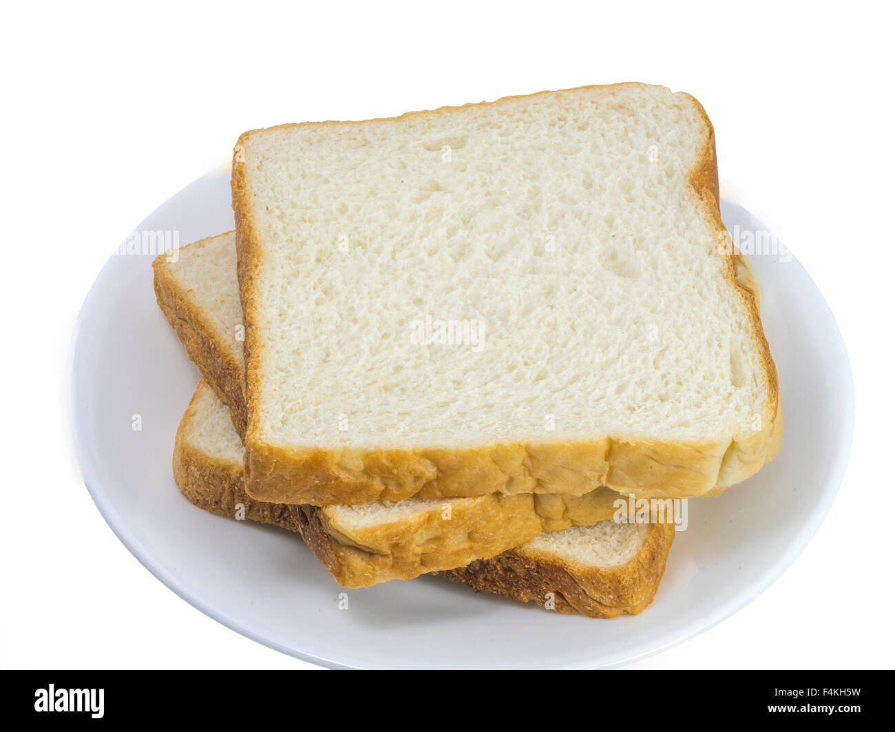 Bread slices isolated on white Stock Photo - Alamy