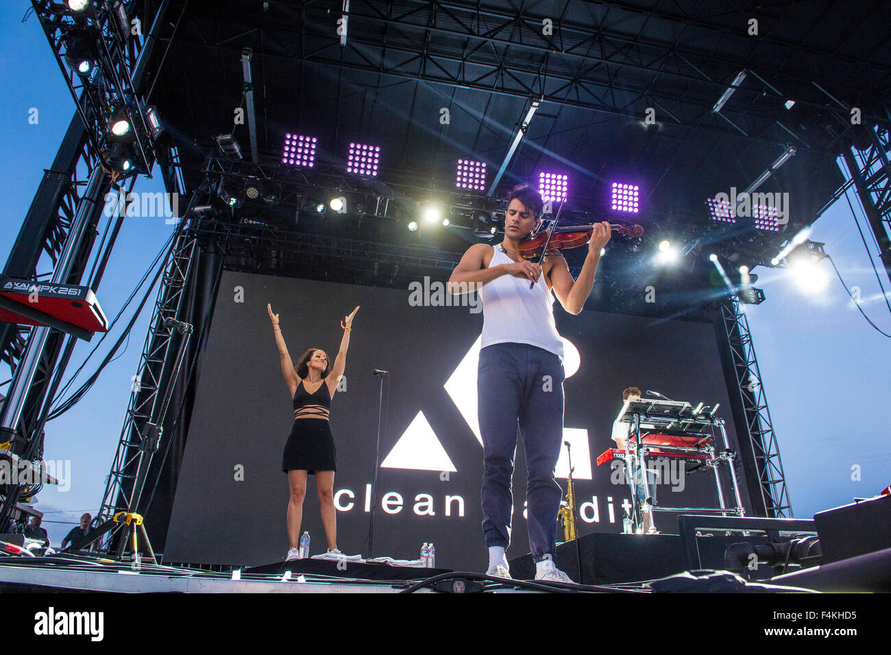 Musician Milan Neil Amin-Smith of Clean Bandit performs on stage during ...