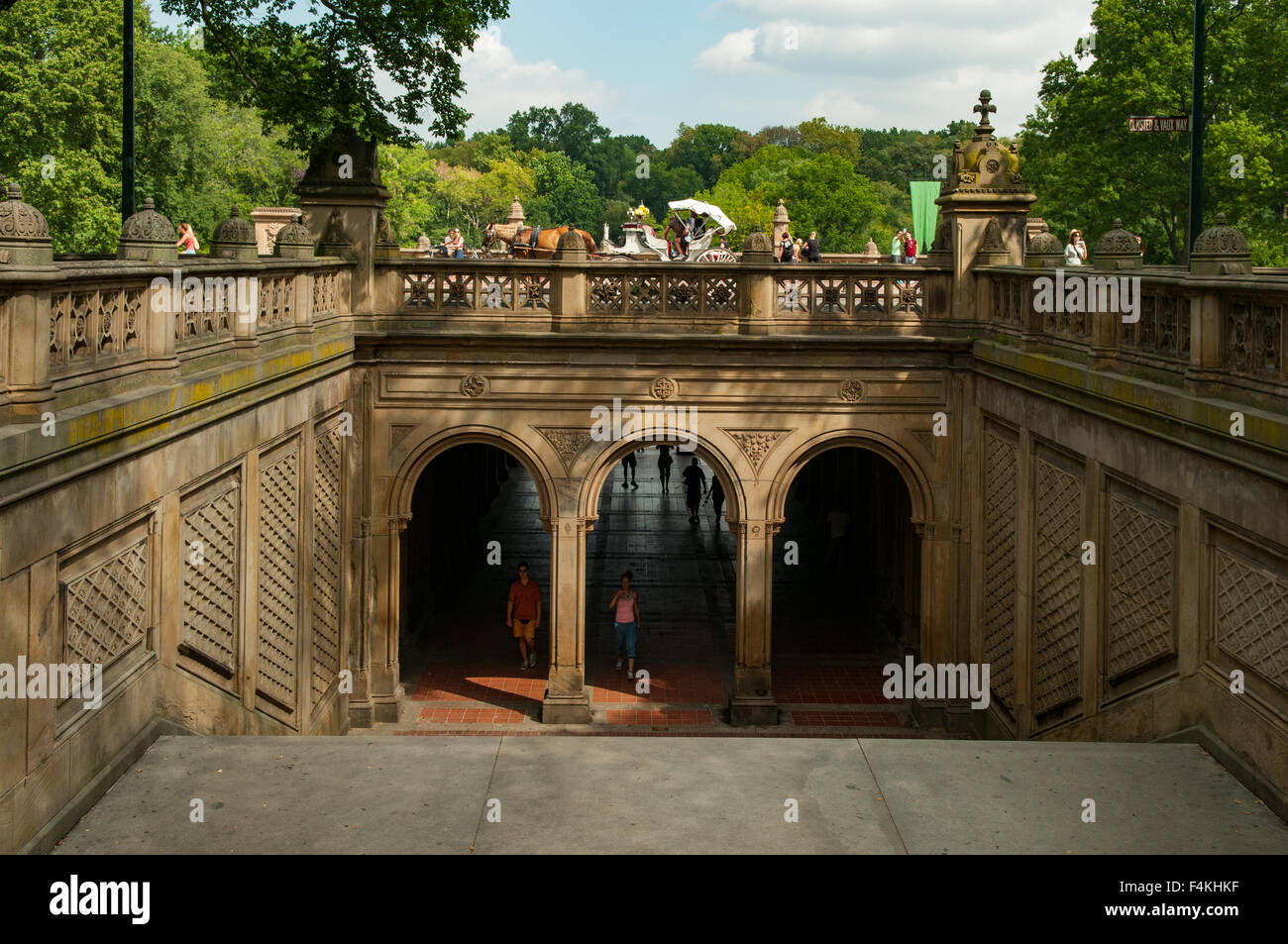 Bethesda Terrace and Fountain overlook The Lake in New York City's Central  Park Stock Photo - Alamy