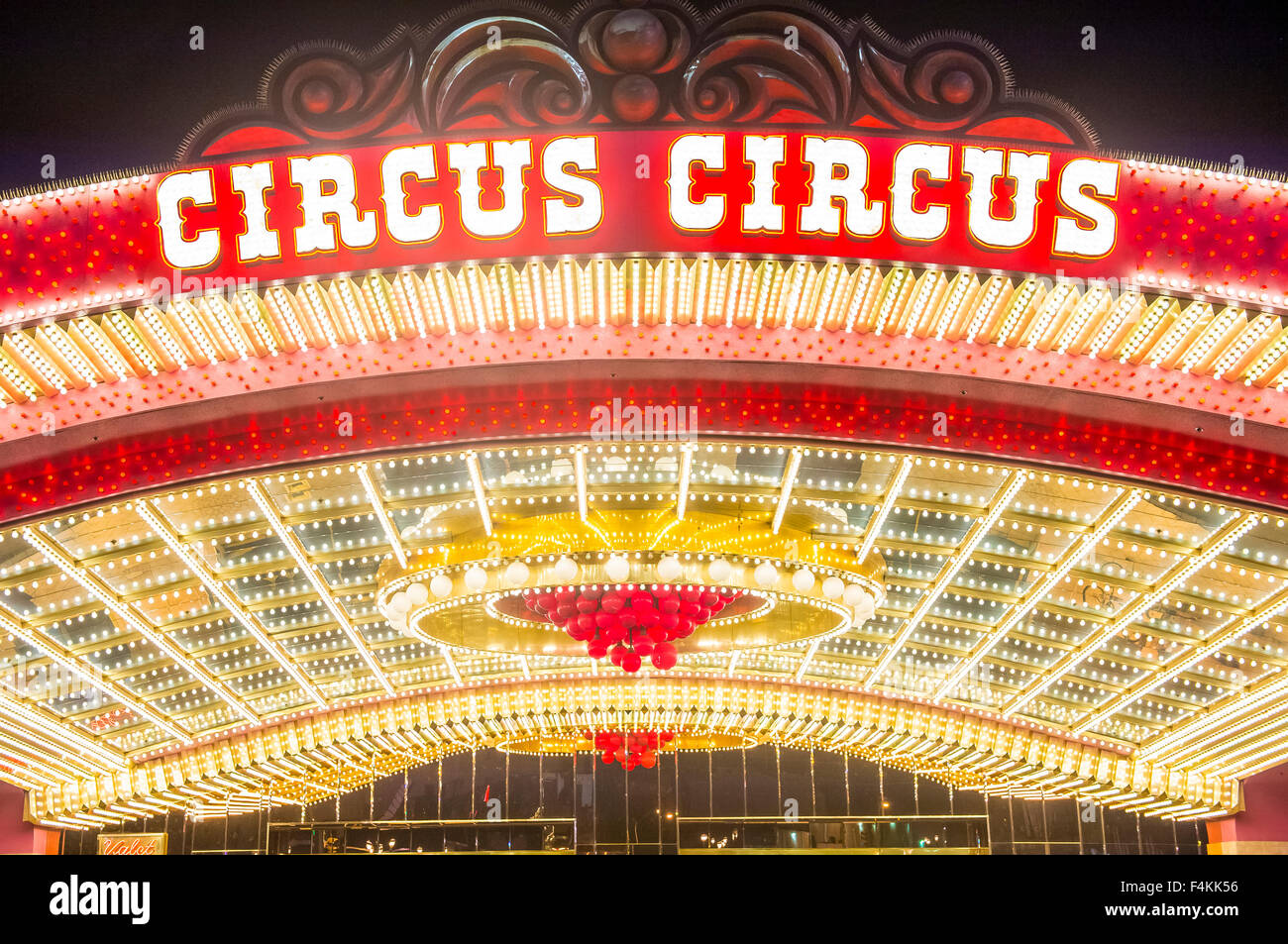 The Circus Circus hotel and casino sign in Las Vegas Stock Photo