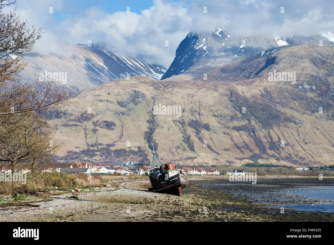 Ben Nevis from Corpach, Fort William, Highland region Scotland Stock