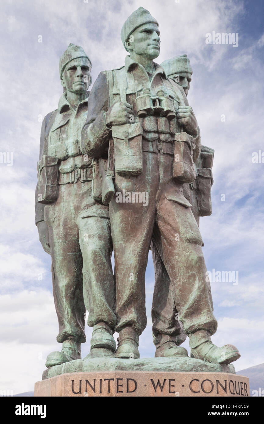 Commando Memorial, Spean Bridge, Inverness-shire, Highland,Scotland, UK Stock Photo