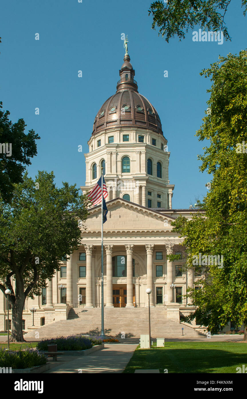 Kansas State Capitol, Topeka, Kansas, USA Stock Photo