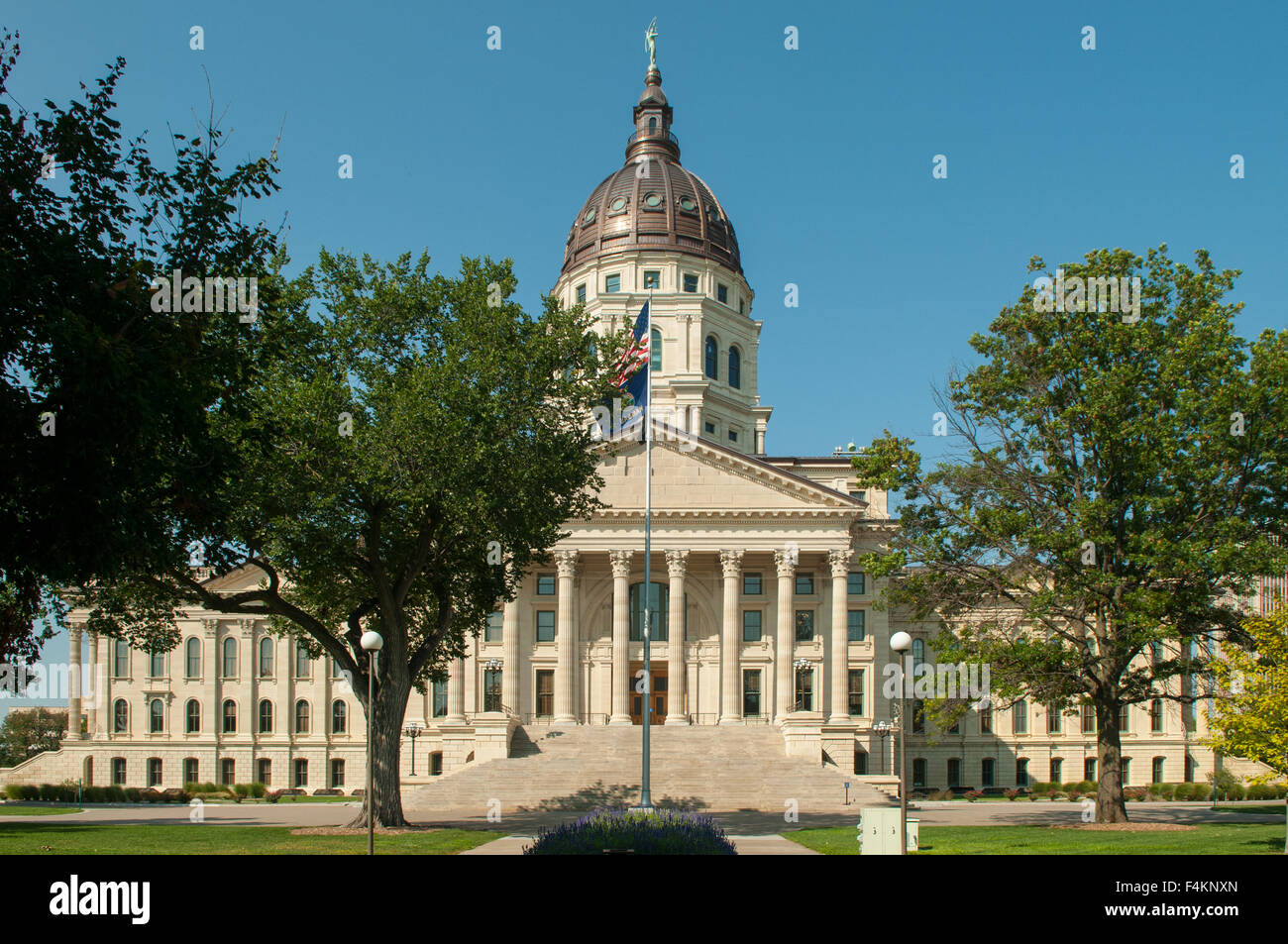 Kansas State Capitol, Topeka, Kansas, USA Stock Photo
