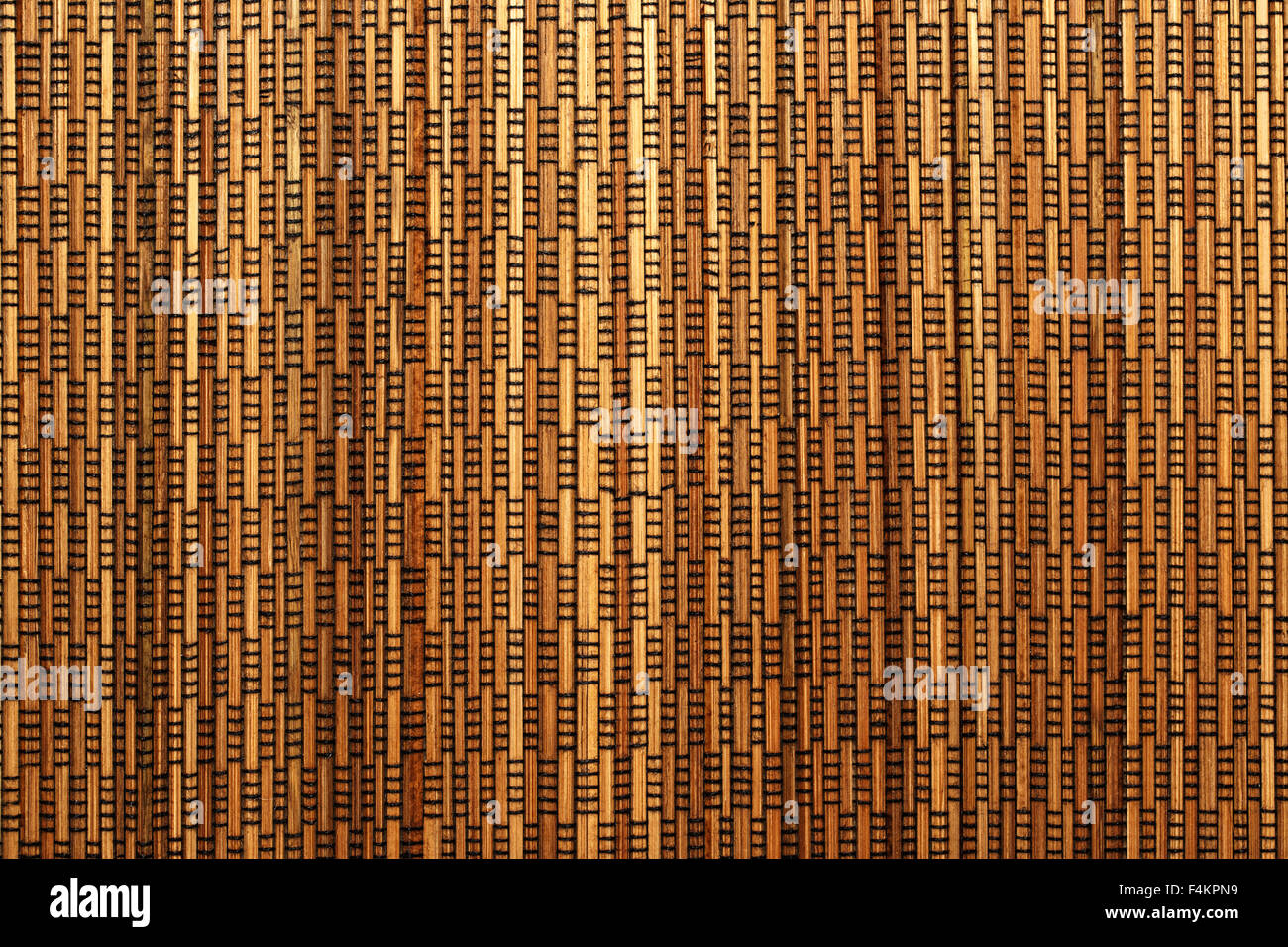 Brown wooden straw weaving surface as background Stock Photo