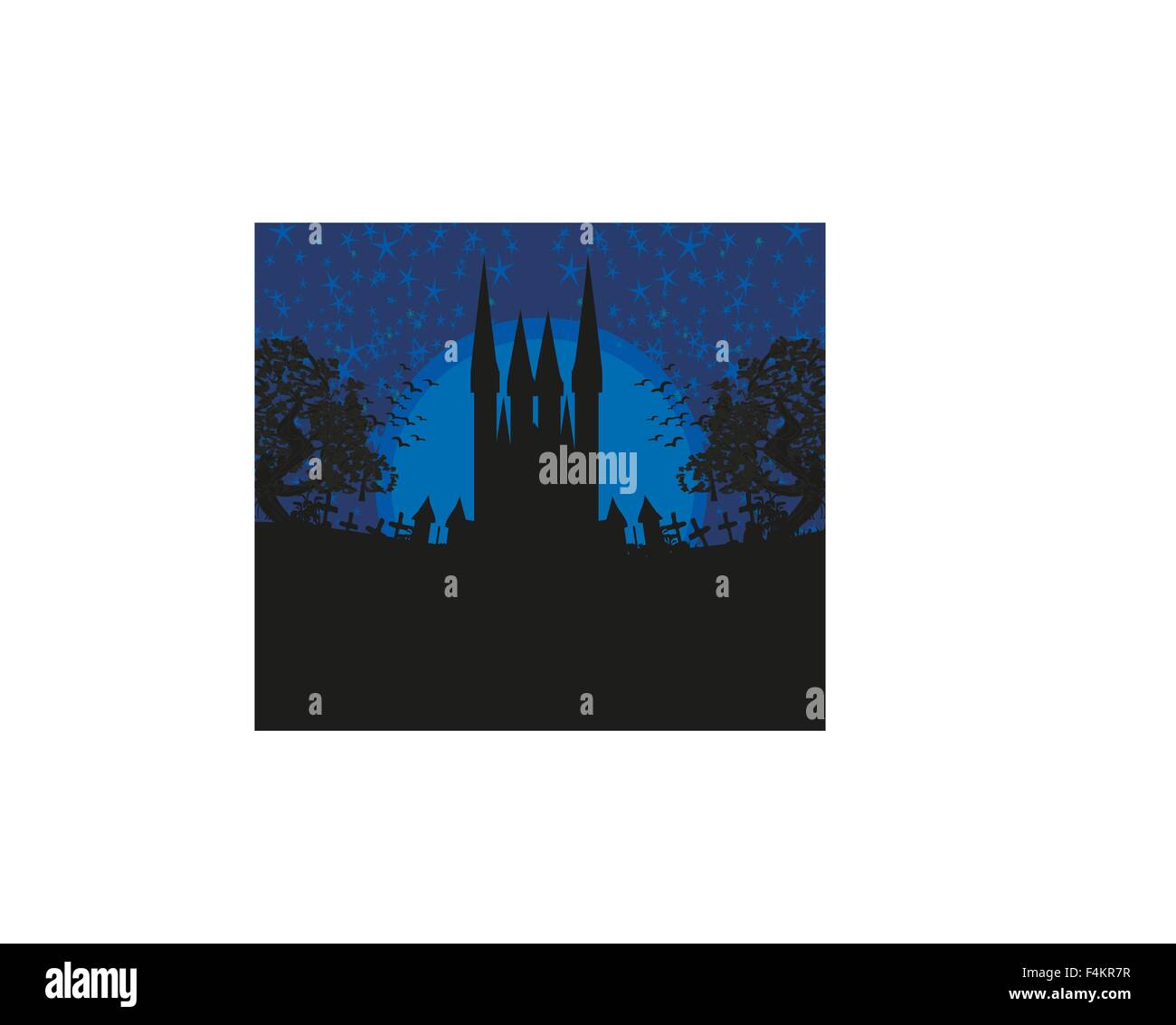 Cemetery landscape beautiful Stock Vector Images - Alamy