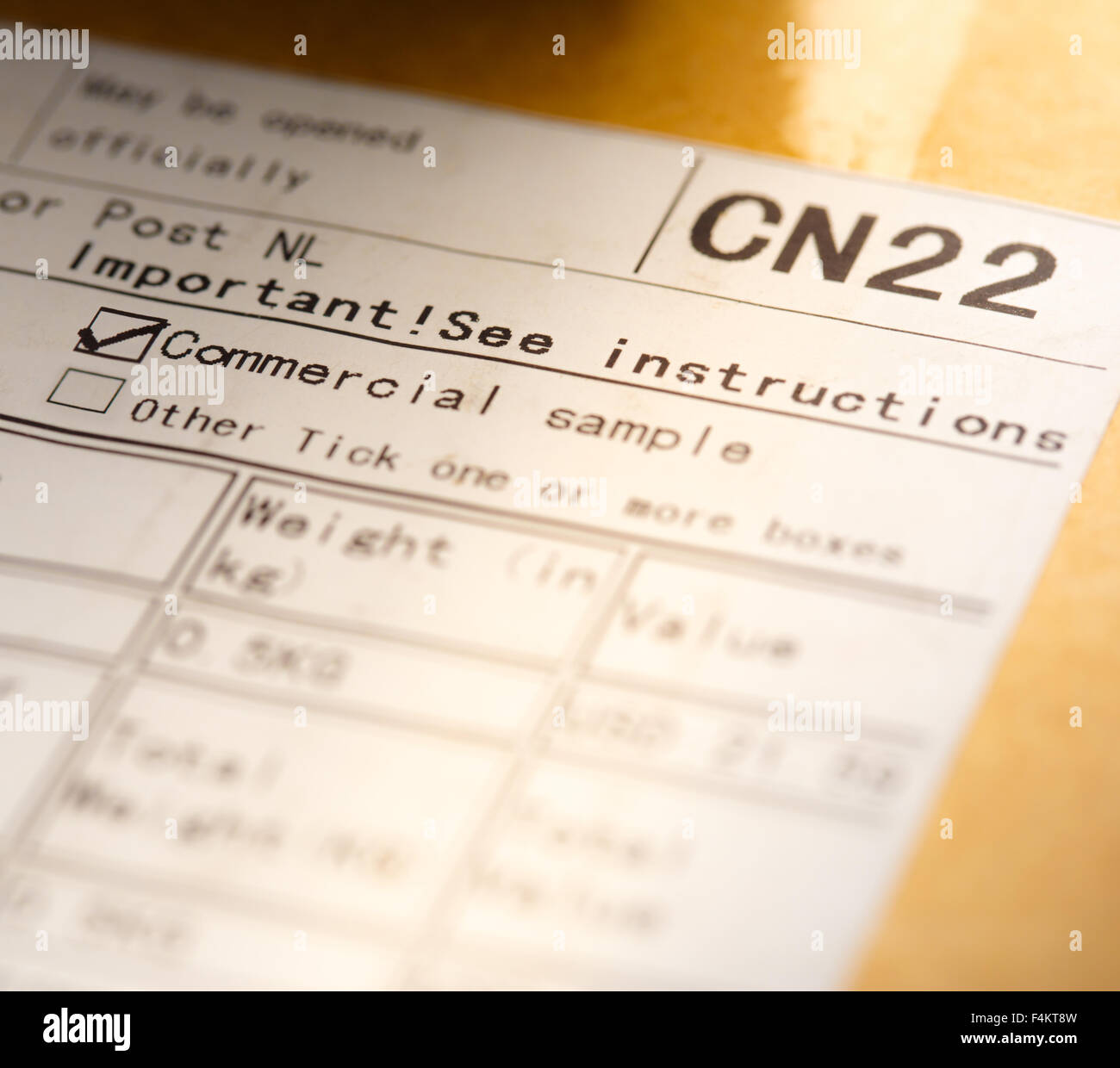 International post envelope parcel cover in toning Stock Photo Alamy