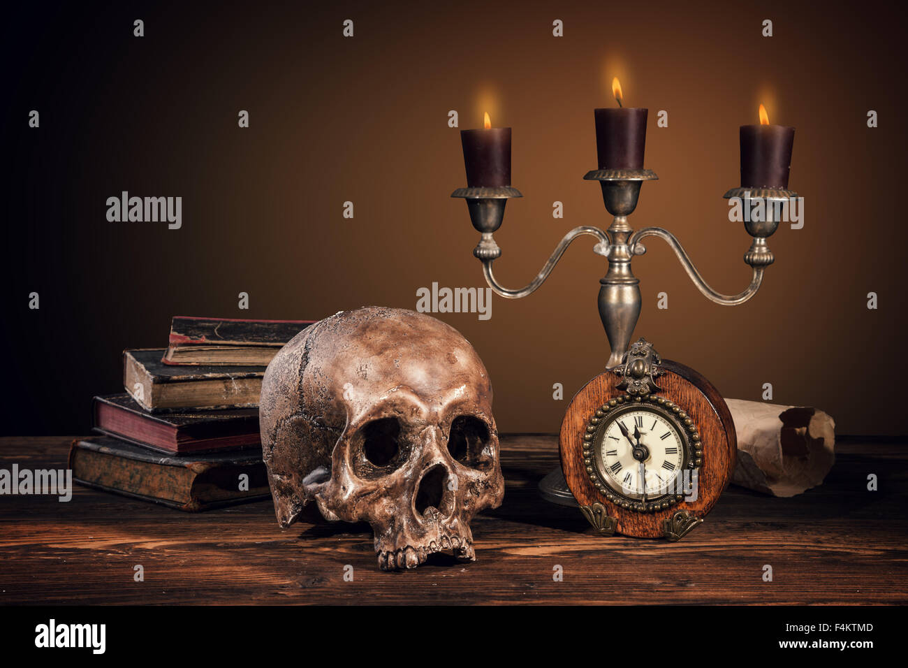 Still Life Art Photography On Human Skull Skeleton Stock Photo Alamy
