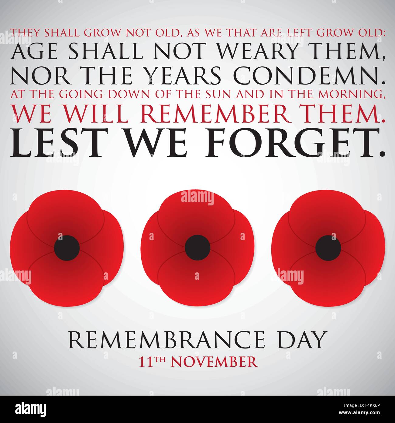 Remembrance Day card in vector format Stock Vector Image & Art - Alamy