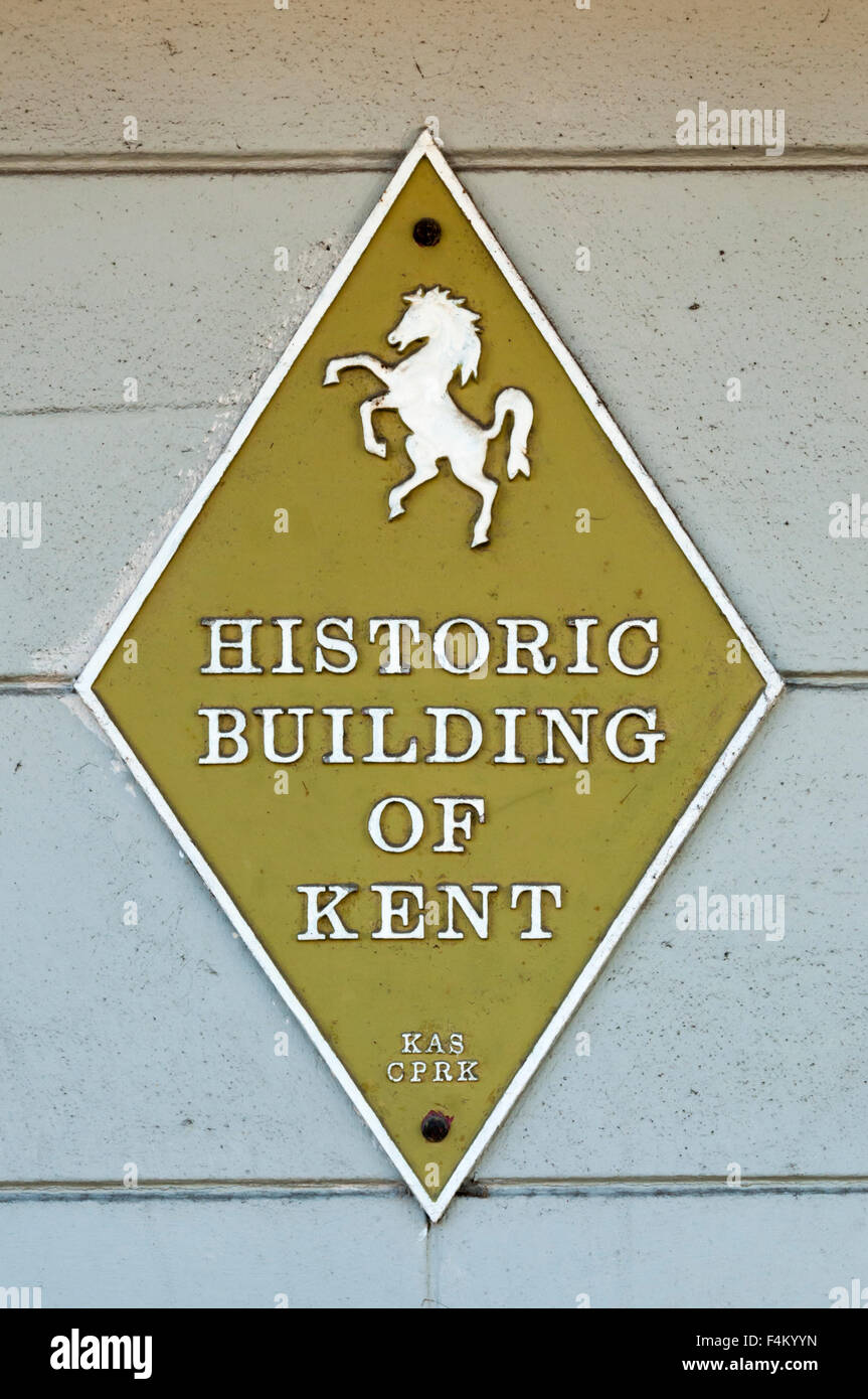 An Historic Building of Kent sign. Stock Photo