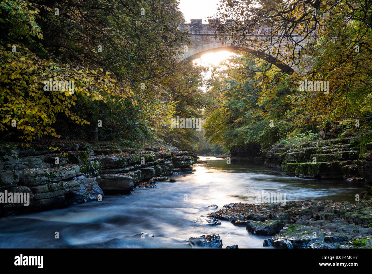 Egglestone Abbey Bridge, River Tees, Barnard Castle, Teesdale, County