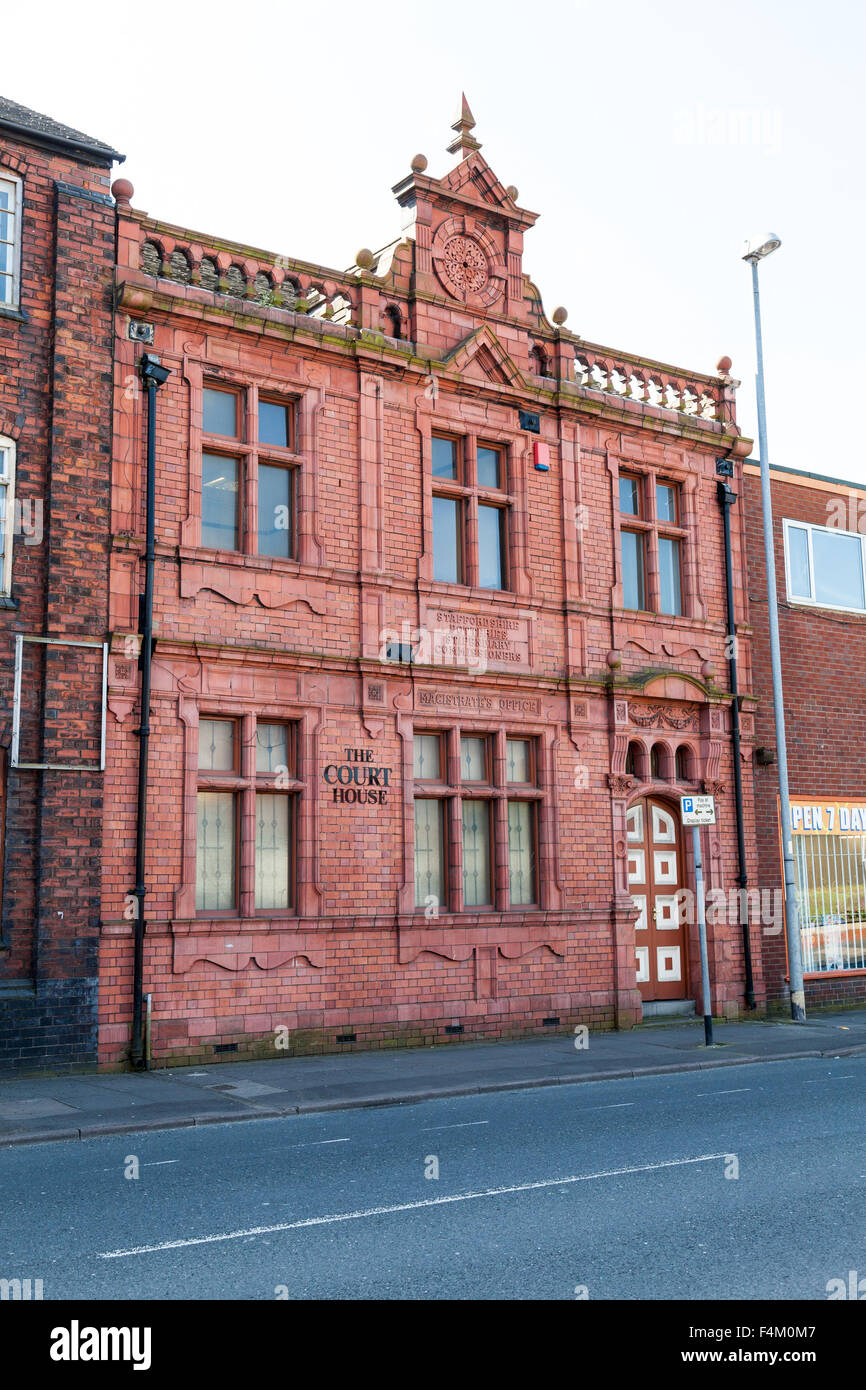 The former Staffordshire Potteries Stipendiary Commissioner's magistrates building now offices called the Court House Burslem Stock Photo