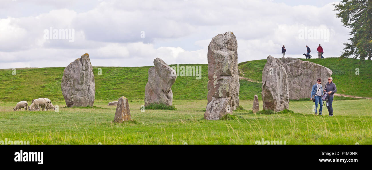 Avebury stones, Avebury, Wiltshire. UK Stock Photo