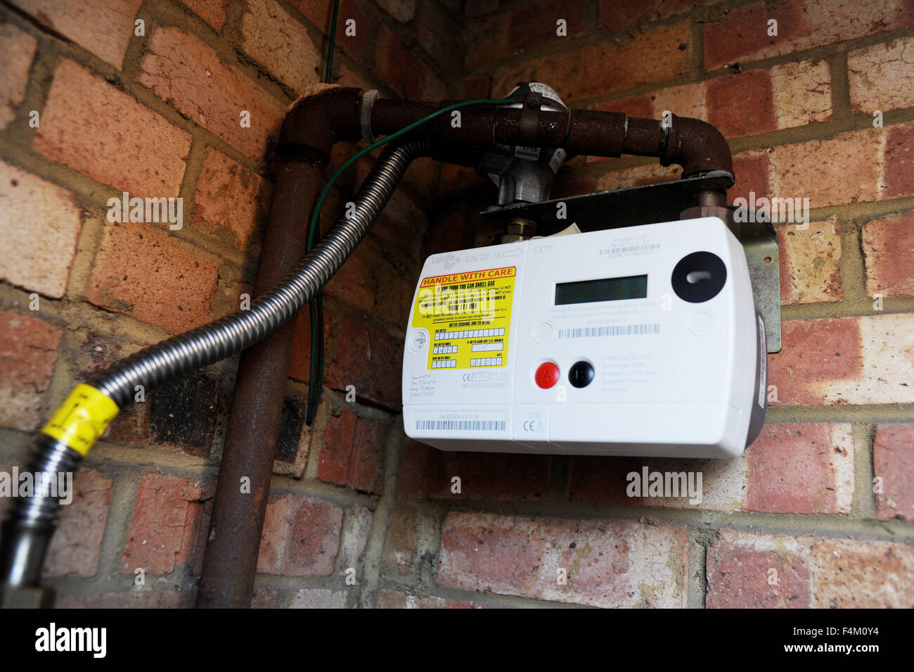 British Gas smart meter to measure household use sending readings back automatically Stock Photo